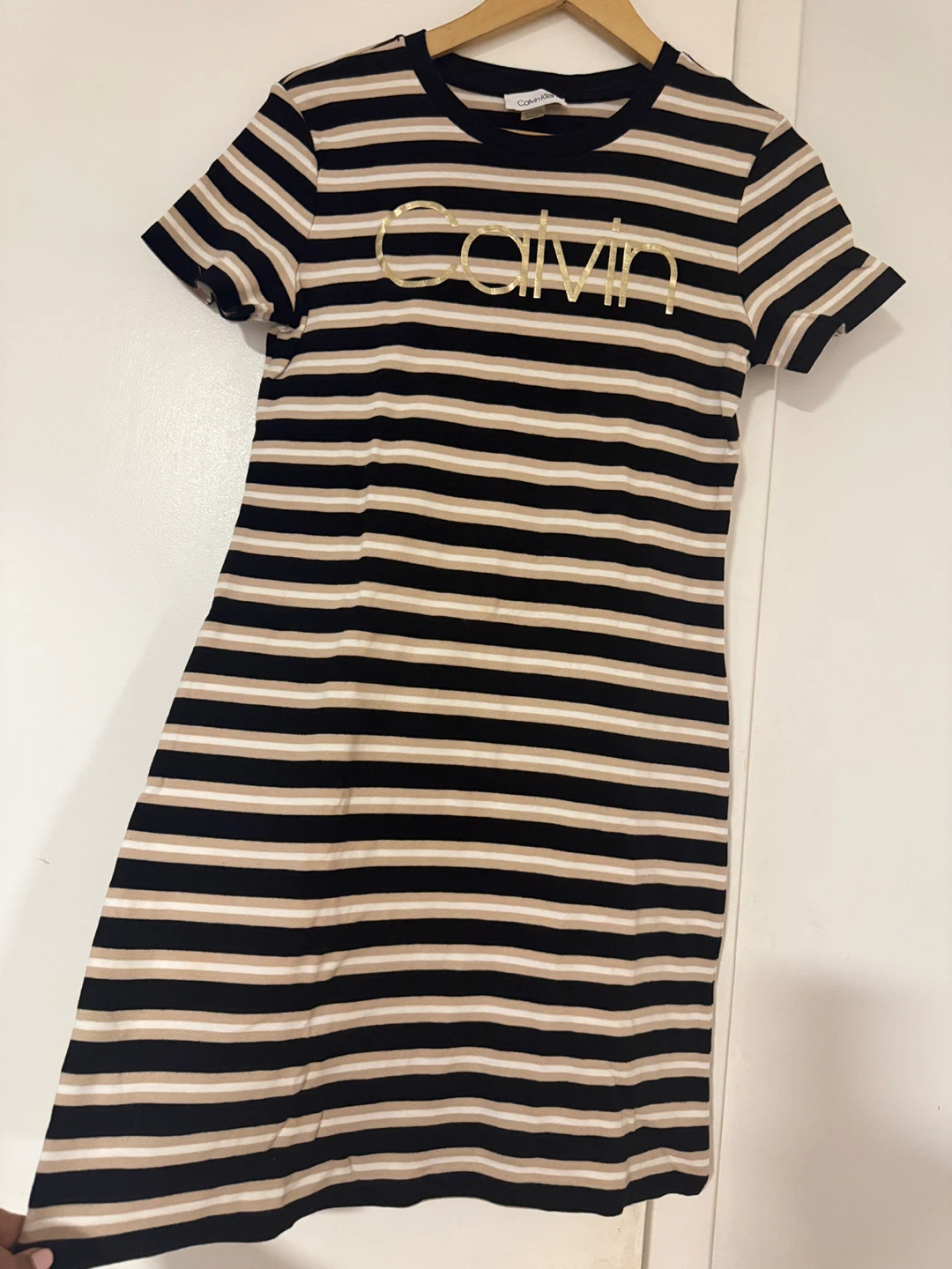Calvin Klein Striped T-Shirt Dress Size S - photo 2