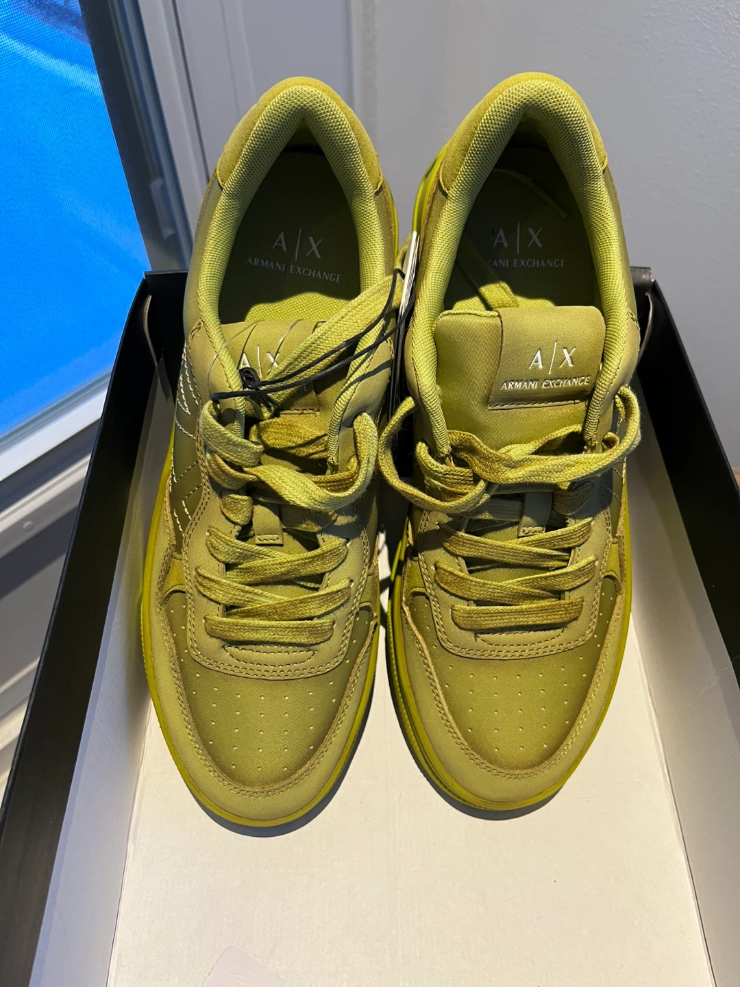 Armani Exchange AX Green Sneakers