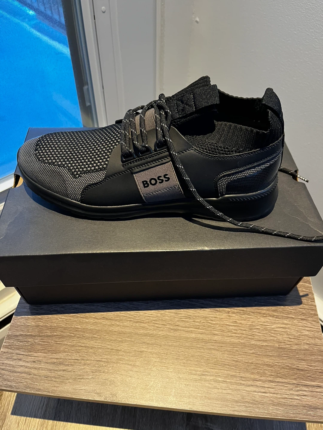 BOSS Extreme Run Knit Sneakers - Black - photo 3