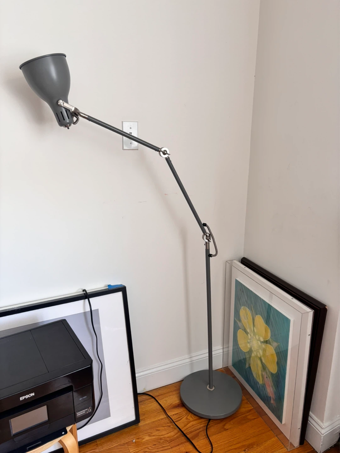 Gray Adjustable Floor Lamp(ikea)