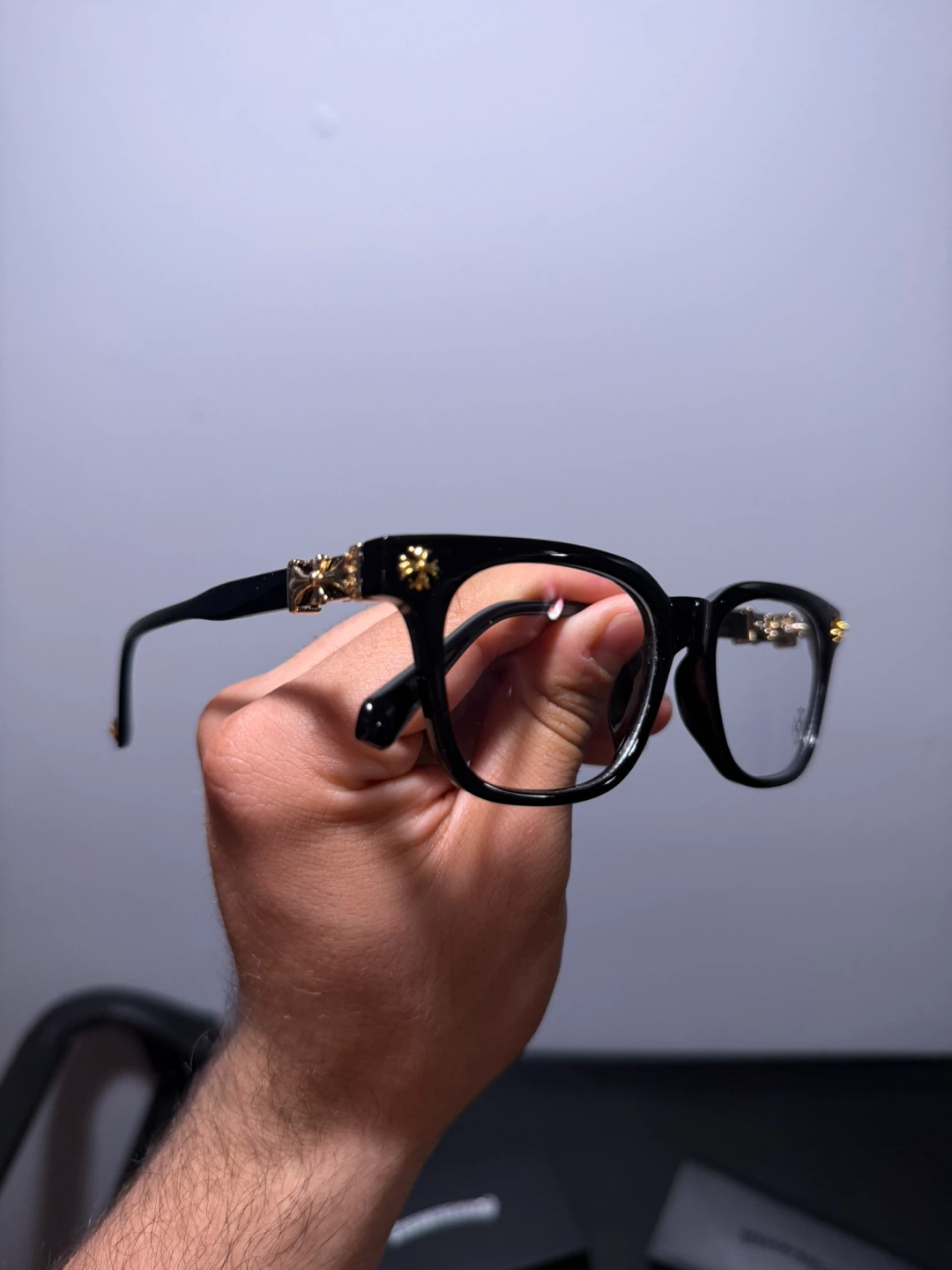 Chrome Hearts Glasses black on gold - photo 3