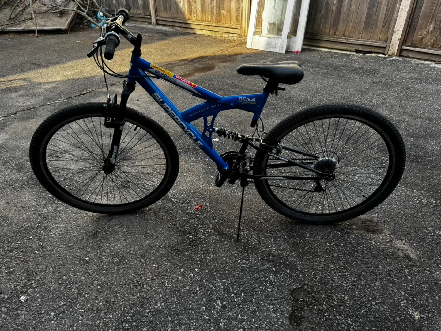 Blue Supercycle DS Dual Suspension Mountain Bike