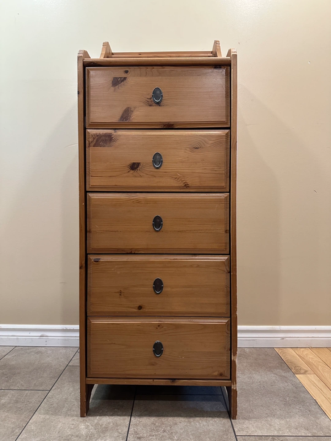 IKEA LEKSVIK Solid Pine 5-Drawer Chest (CAN DELIVER)
