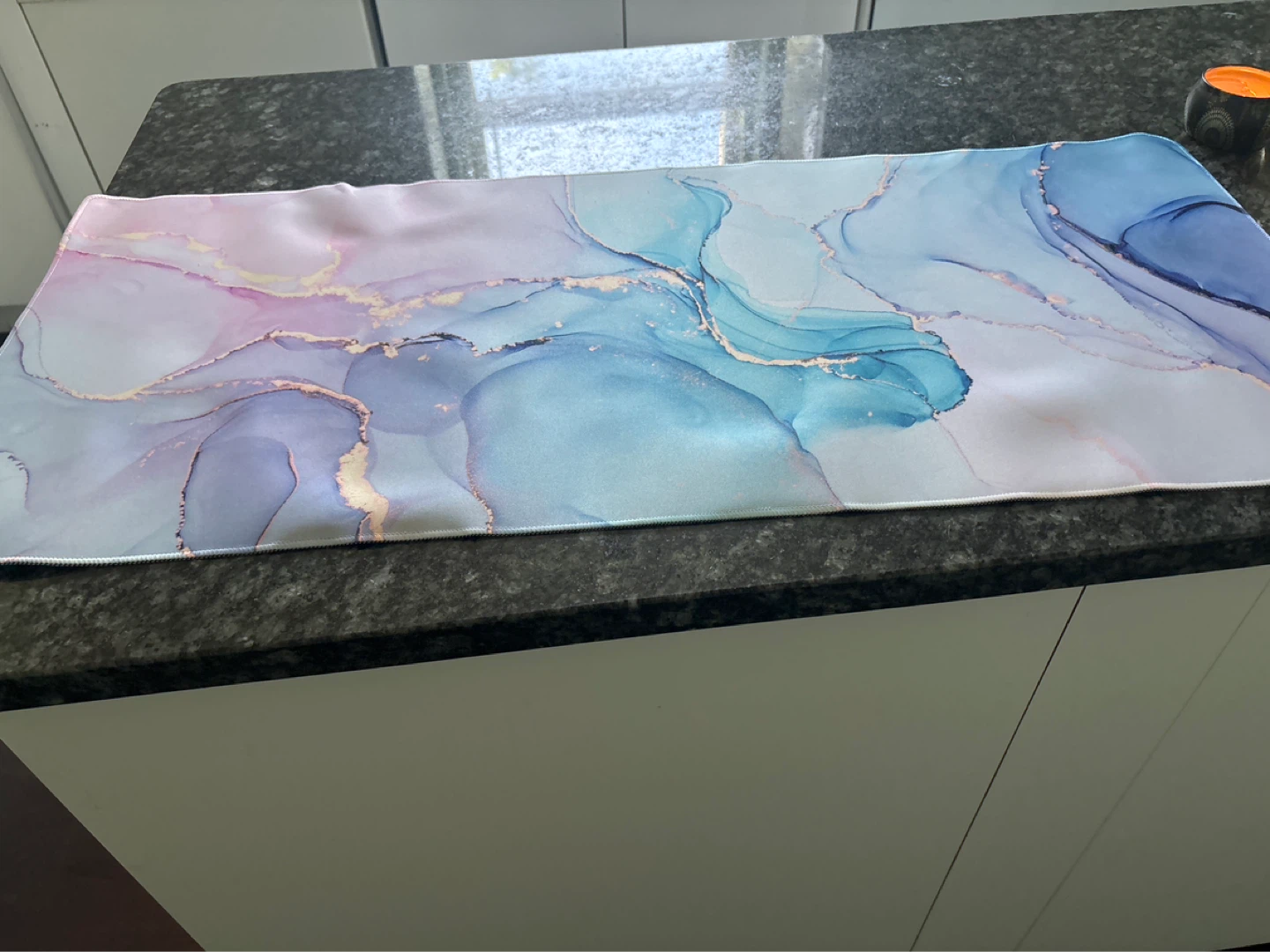 Large Desk Mat with Marble Design