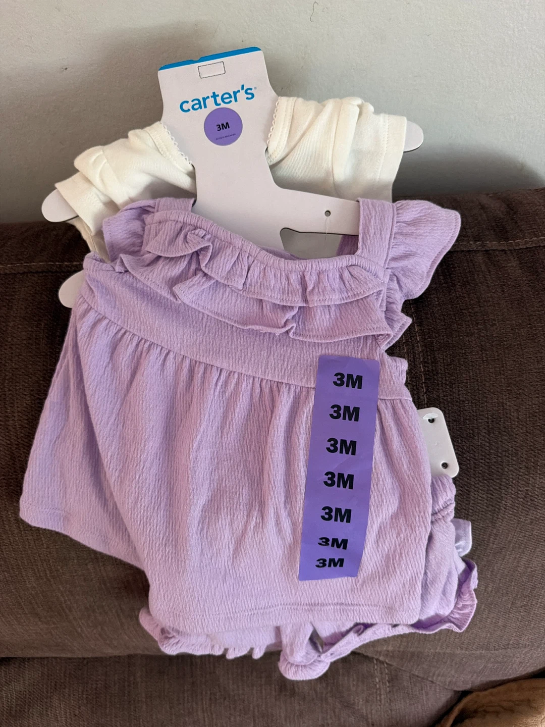 4 pcs Carter's Baby Girls' 3M Bodysuit and Bloomers Set