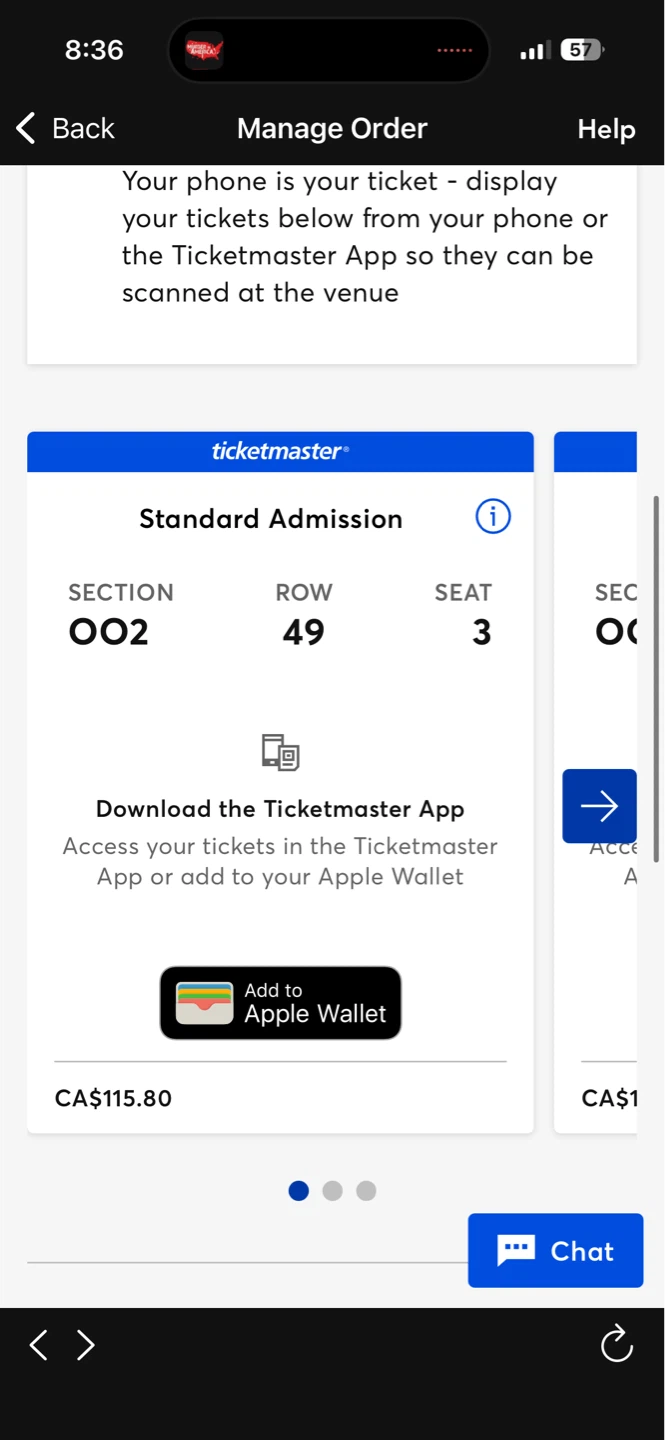 Ticketmaster Standard Admission Ticket
