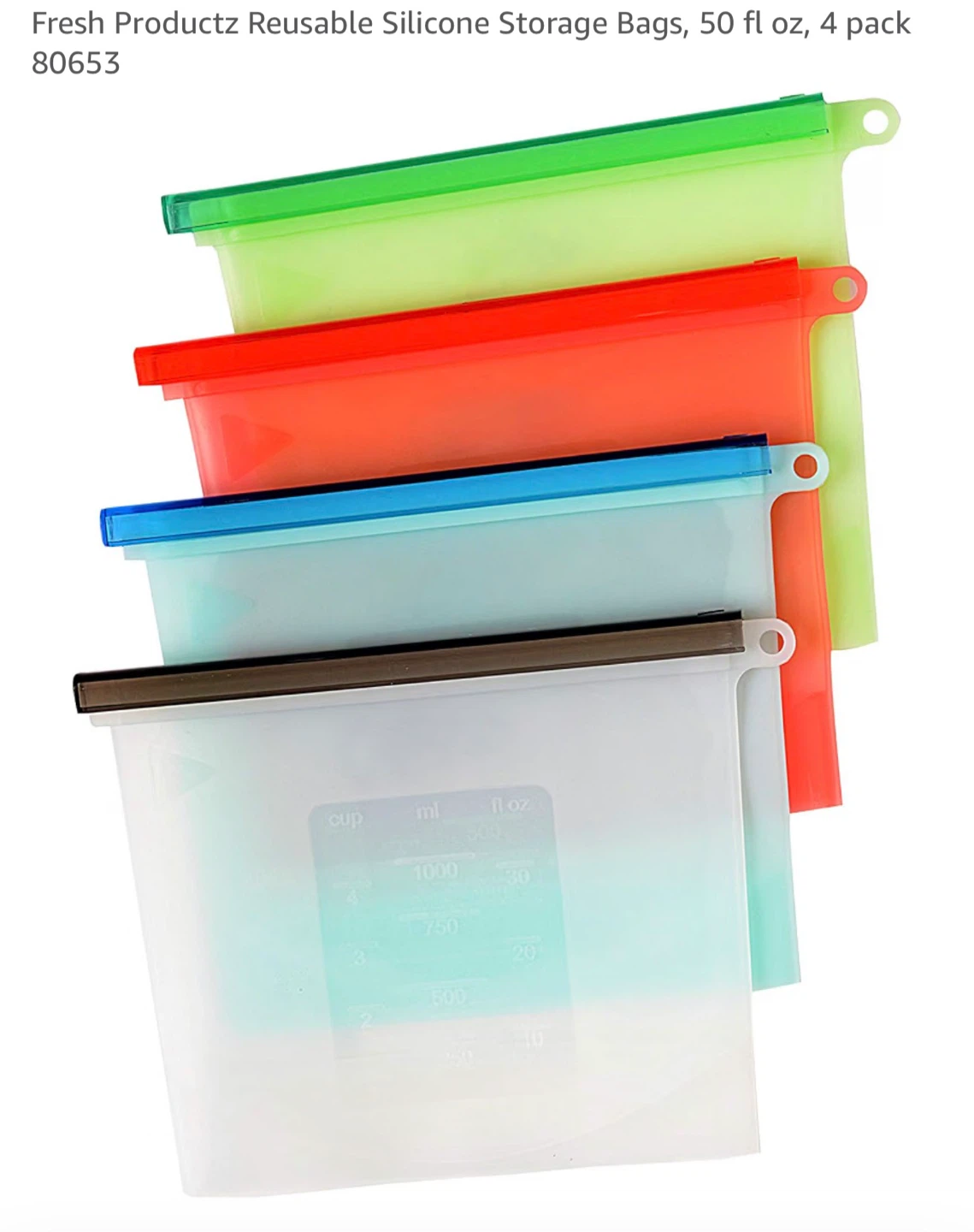 Fresh Productz Reusable Silicone Storage Bags - photo 3