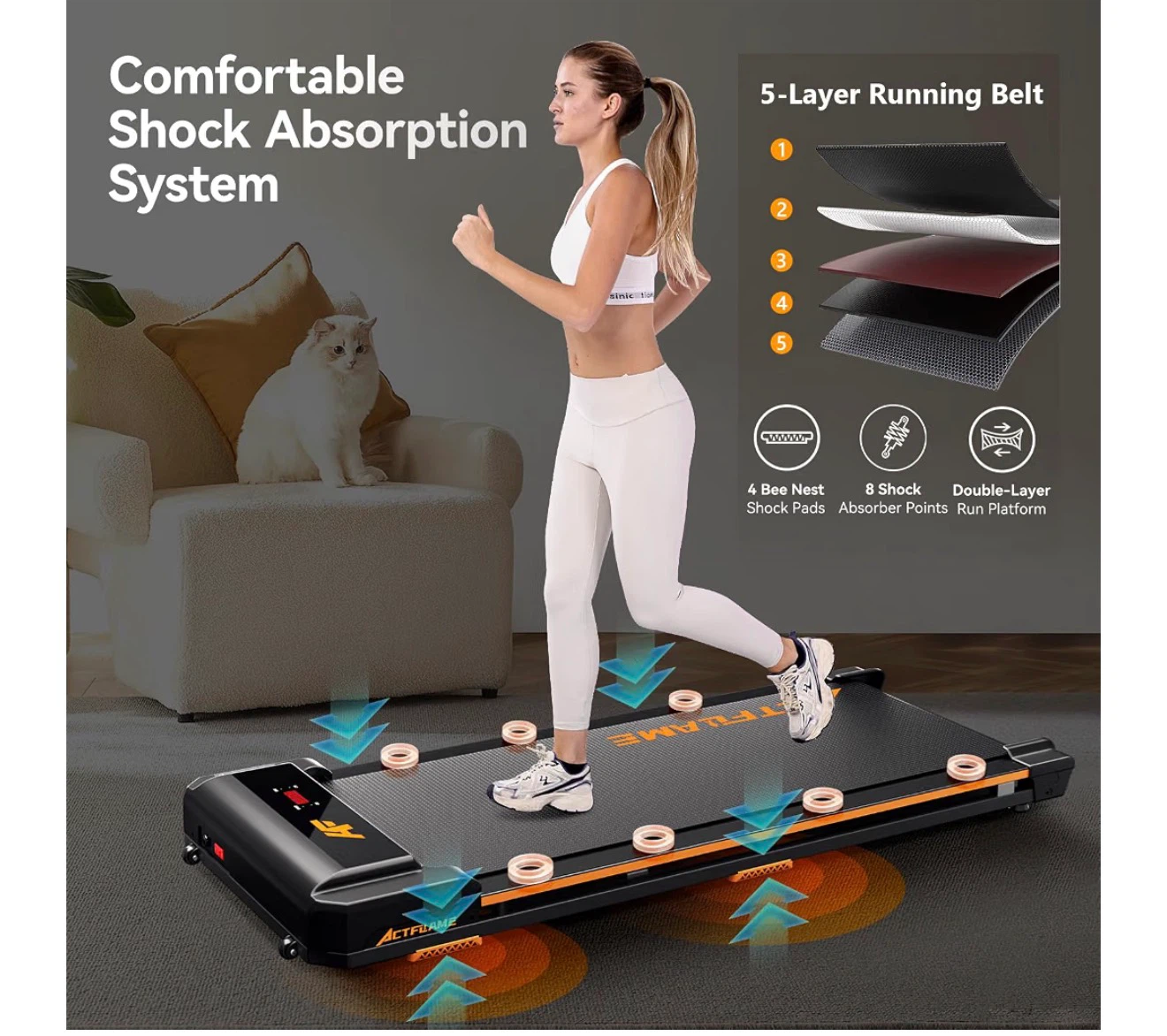 ACTFLAME Under Desk Walking Pad Treadmill - photo 2