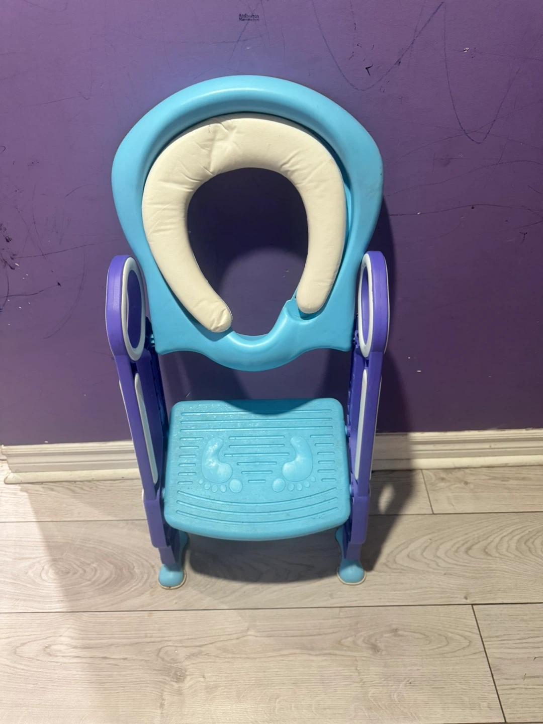 Blue and Purple Potty Training Chair with Step Stool - photo 4
