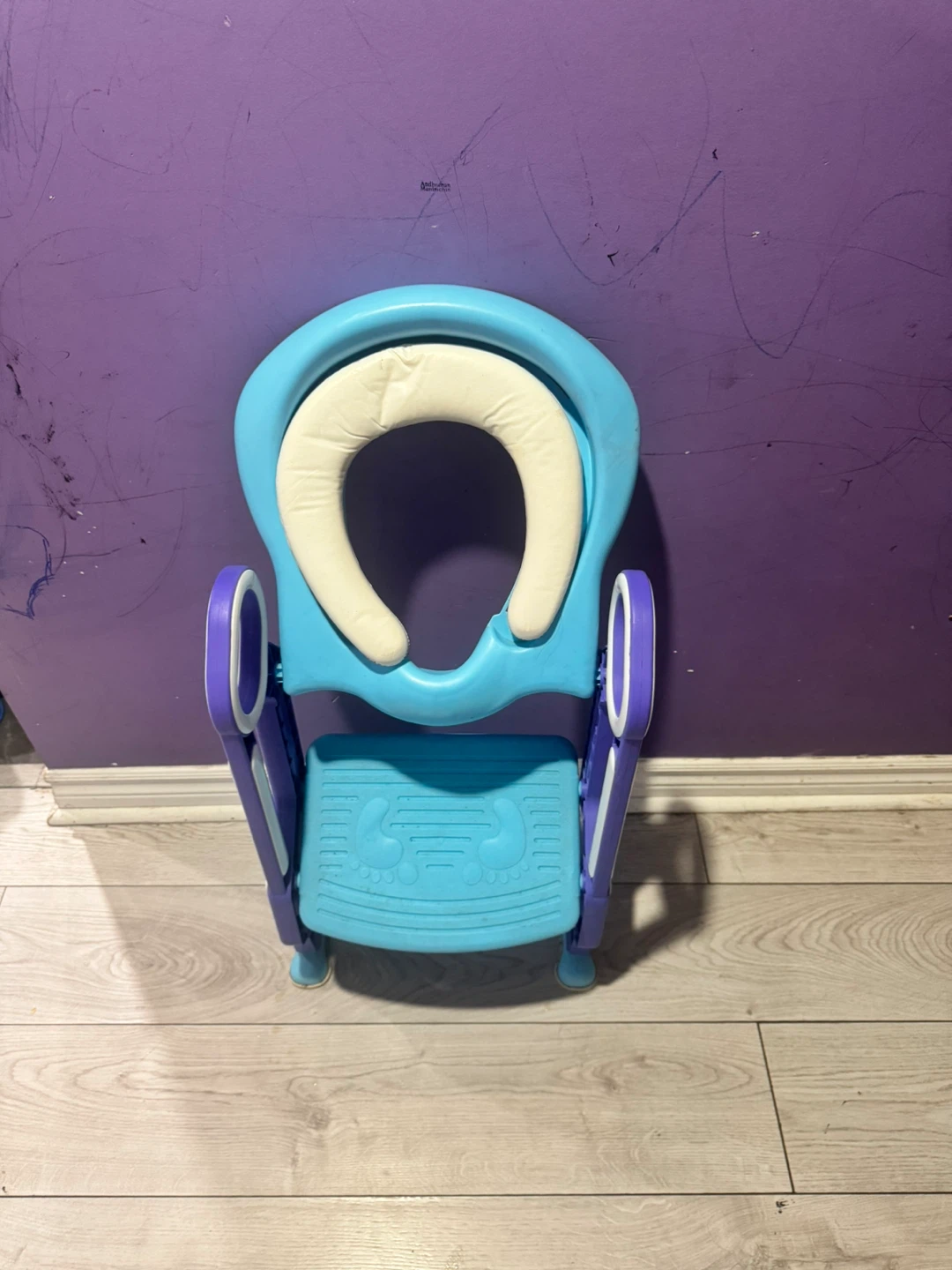 Blue and Purple Potty Training Chair with Step Stool - photo 3