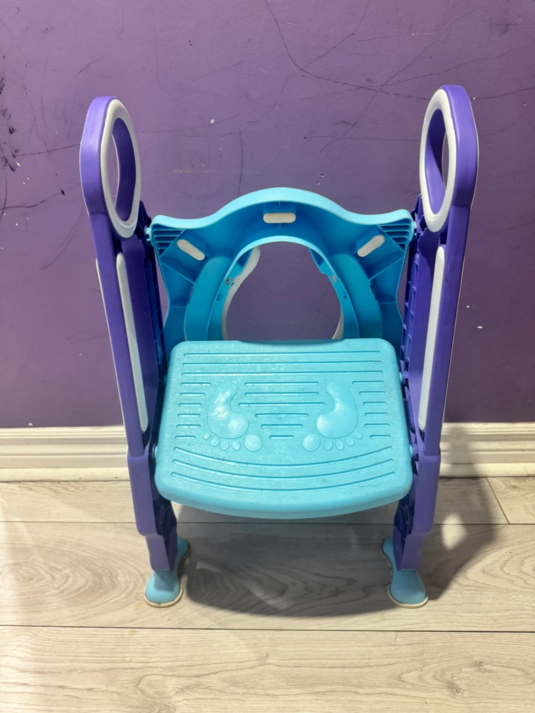 Blue and Purple Potty Training Chair with Step Stool - photo 2