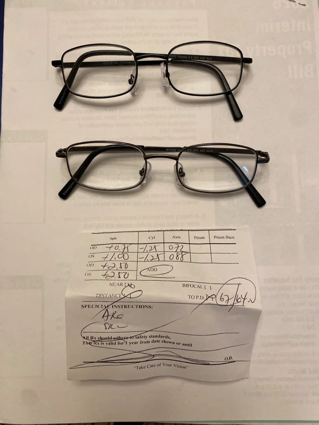 2 Pairs of Men's Eyeglasses - Council 2.0 and MY0320