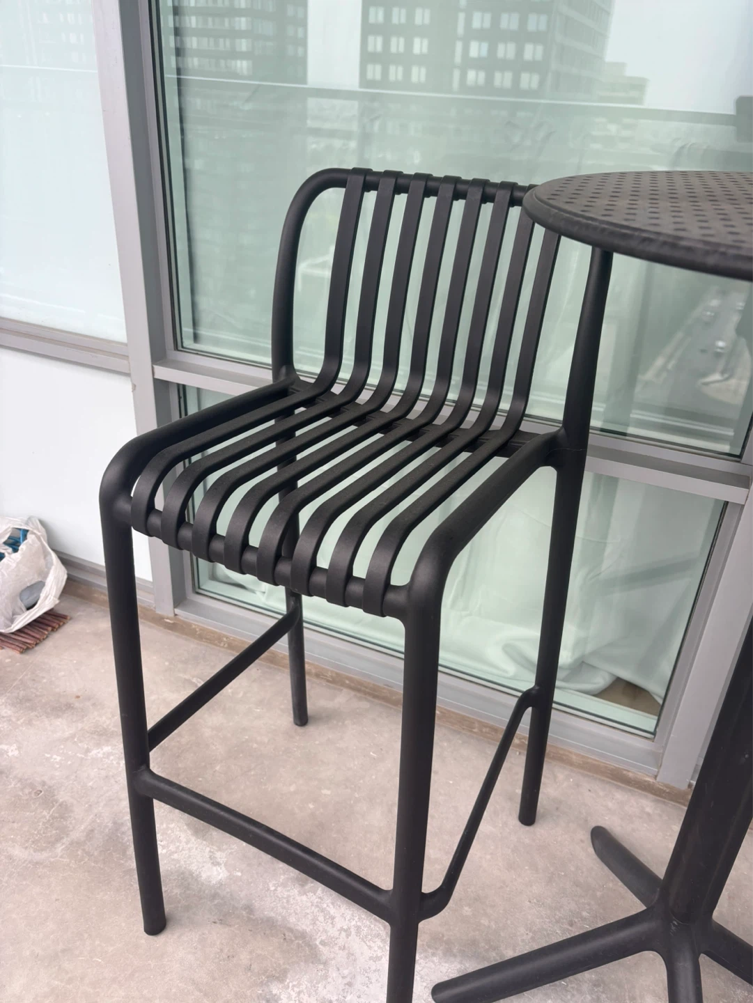 Black Bar Table and Two Chairs Set - photo 2