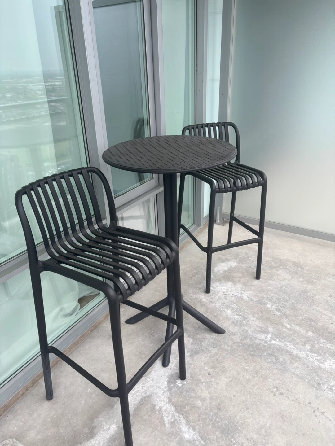 Black Bar Table and Two Chairs Set - photo 3