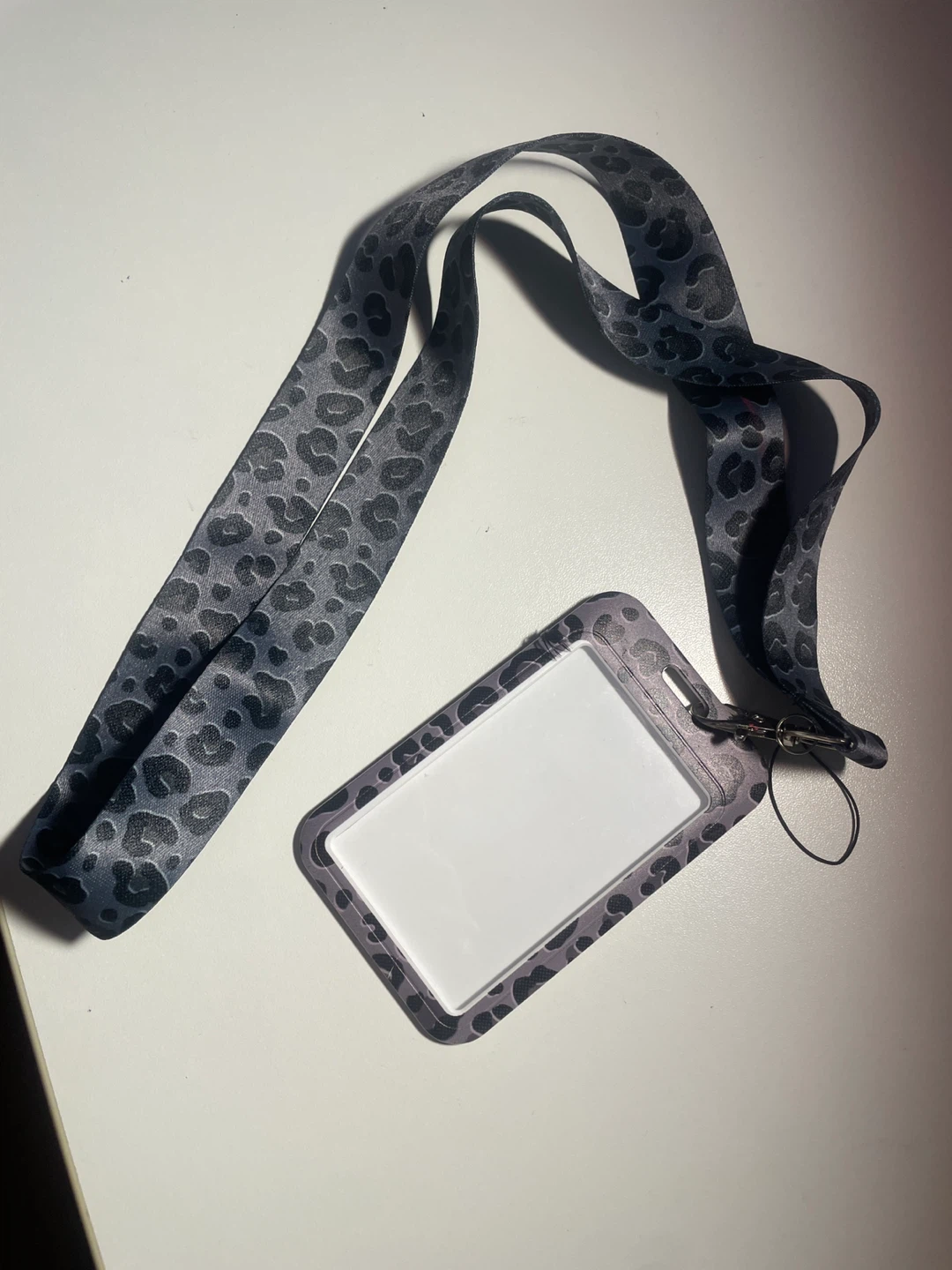 Leopard Print Lanyard and ID Card Holder