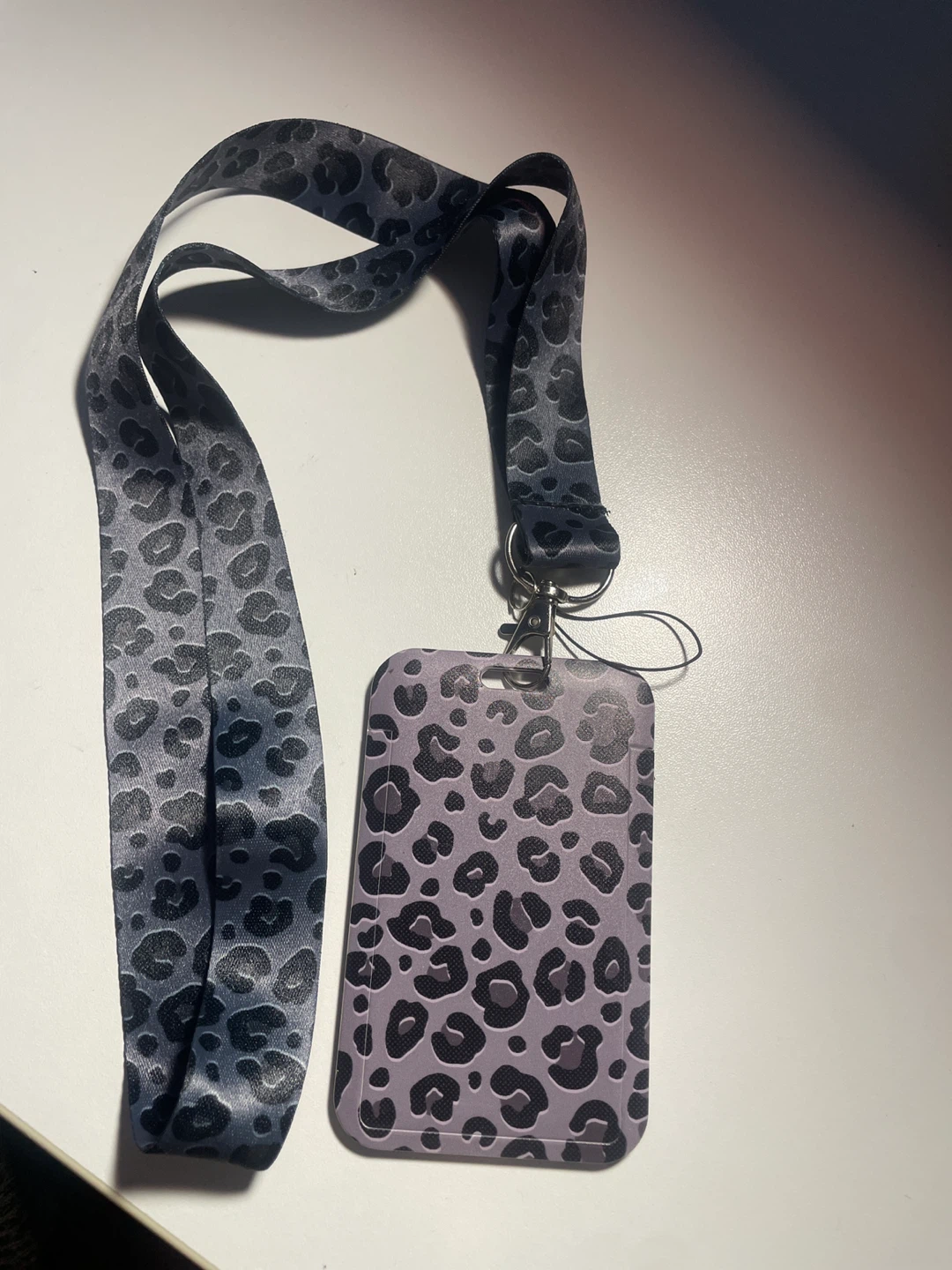 Leopard Print Lanyard and ID Card Holder - photo 2
