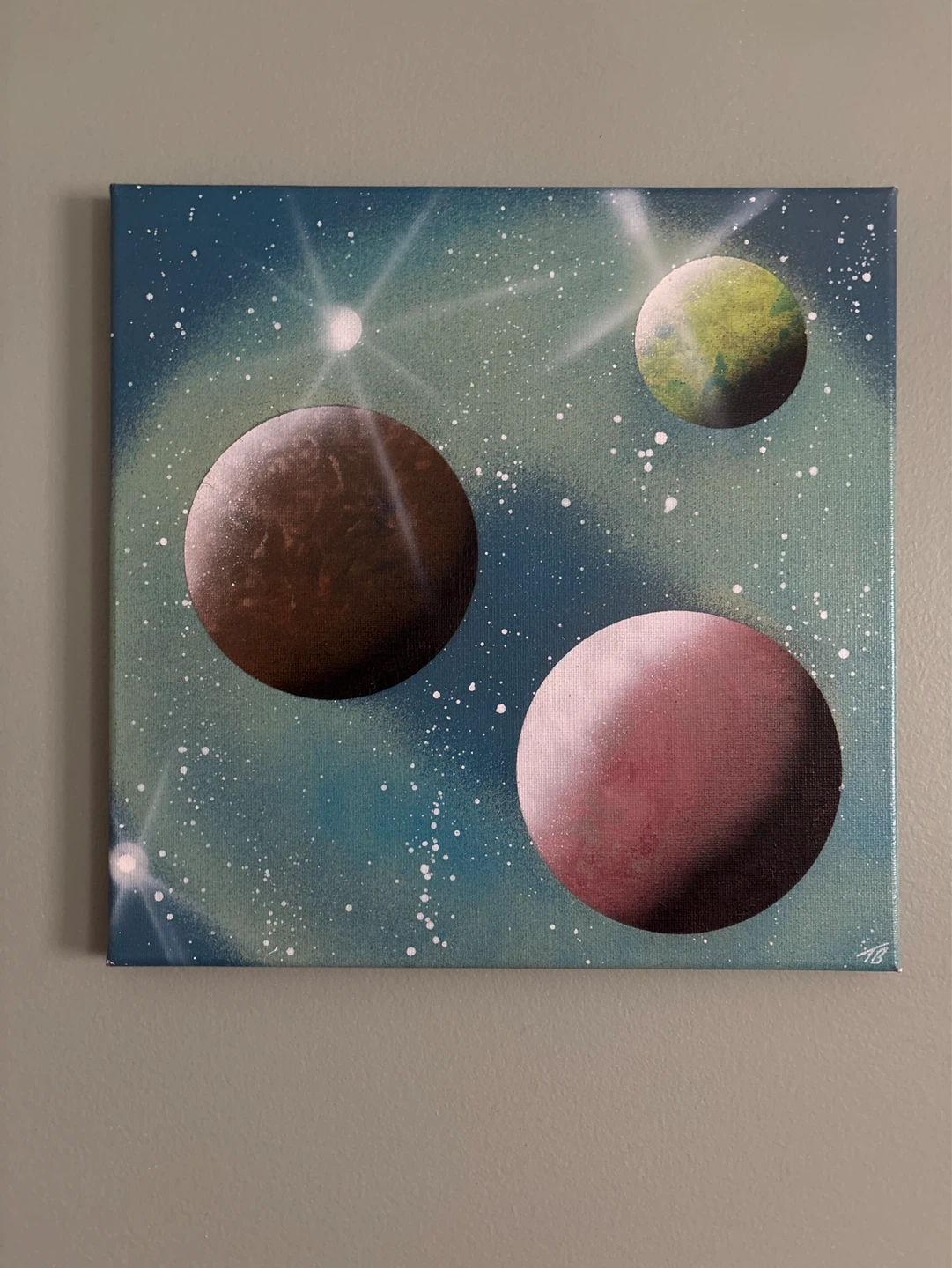 Original Space Planets Canvas Art