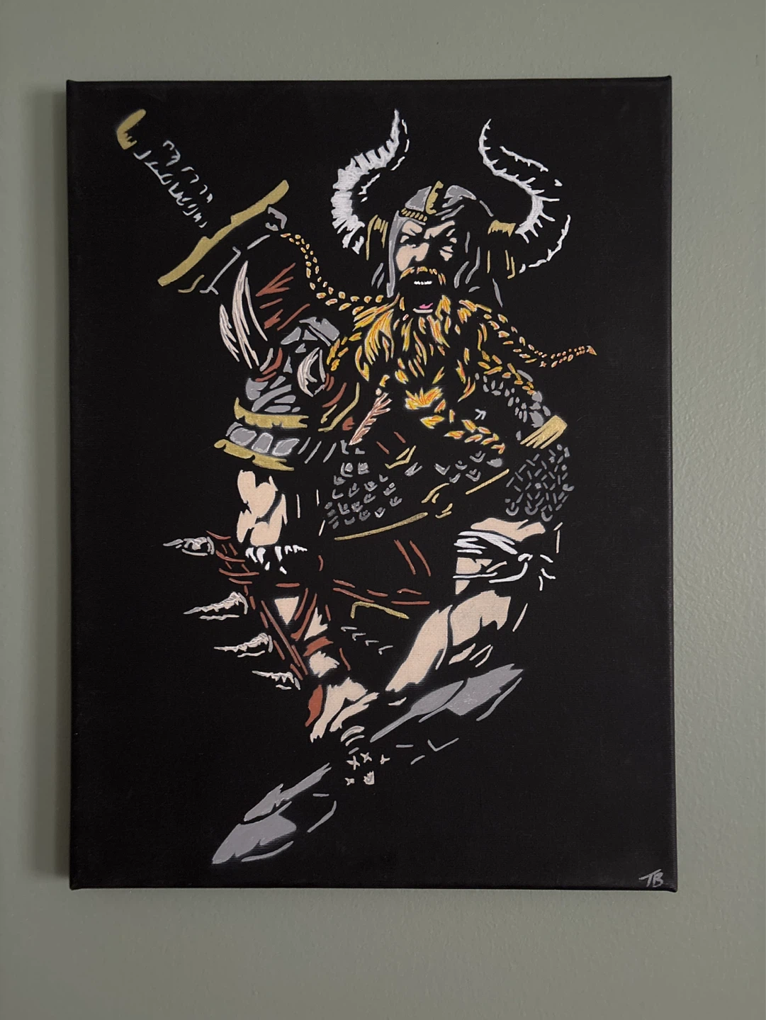 Viking Warrior Canvas Art