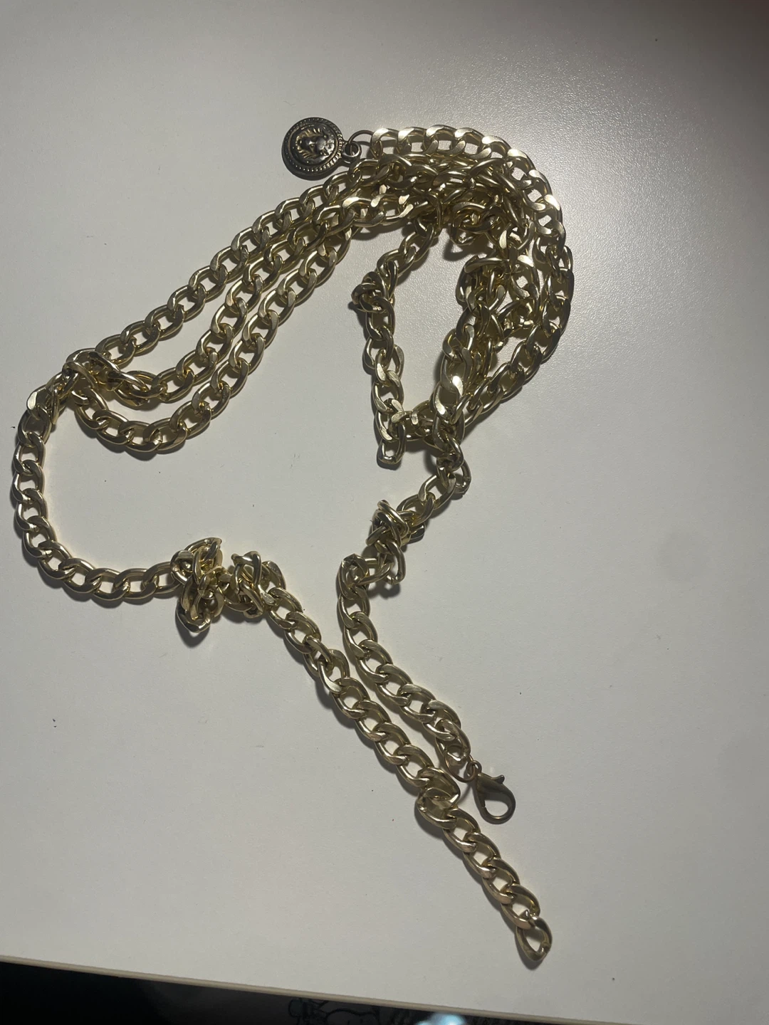 Gold Chain Belt with Decorative Medallions - photo 3
