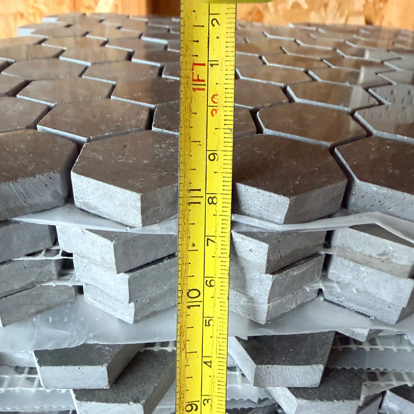 10x 1x1’ Hexagonal Stone Floor Tiles - photo 4