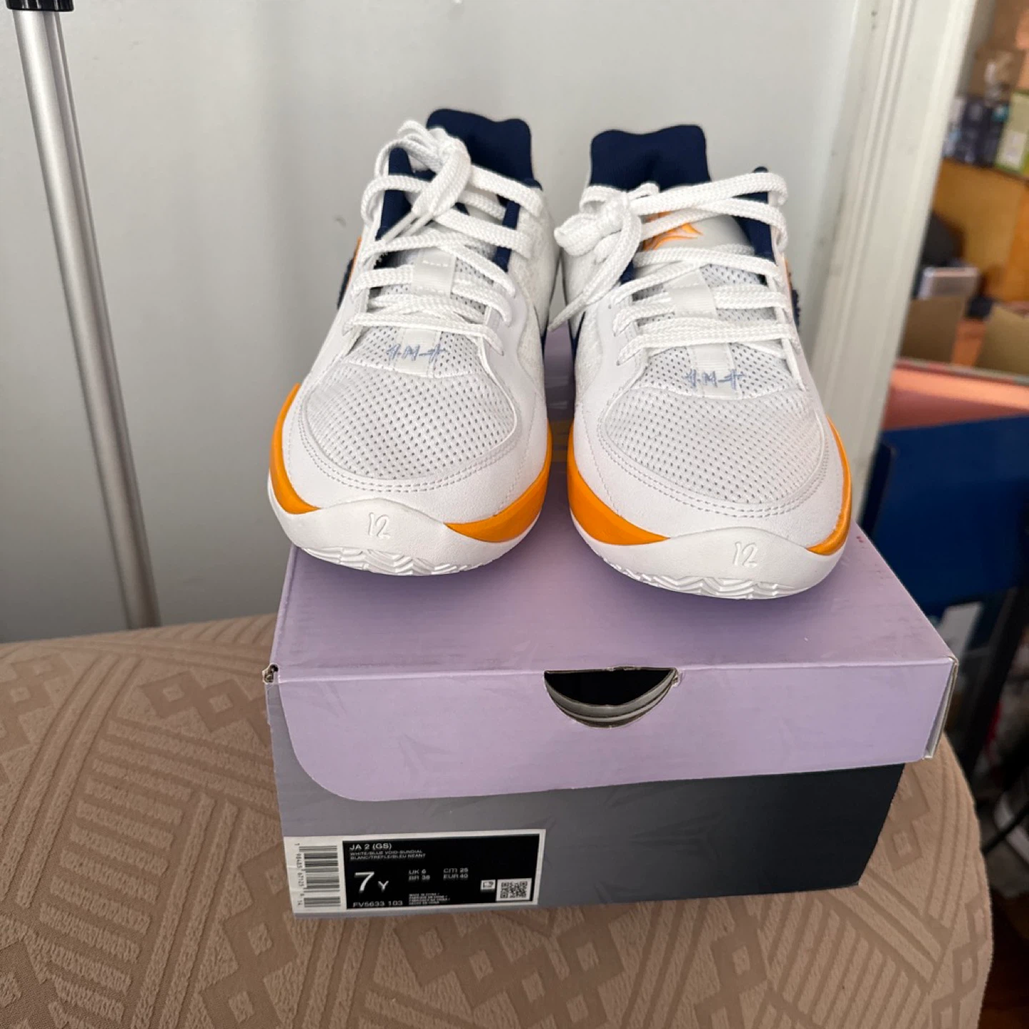 Nike Kobe 6 Protro '12 AM' White Orange Basketball Shoes - photo 4
