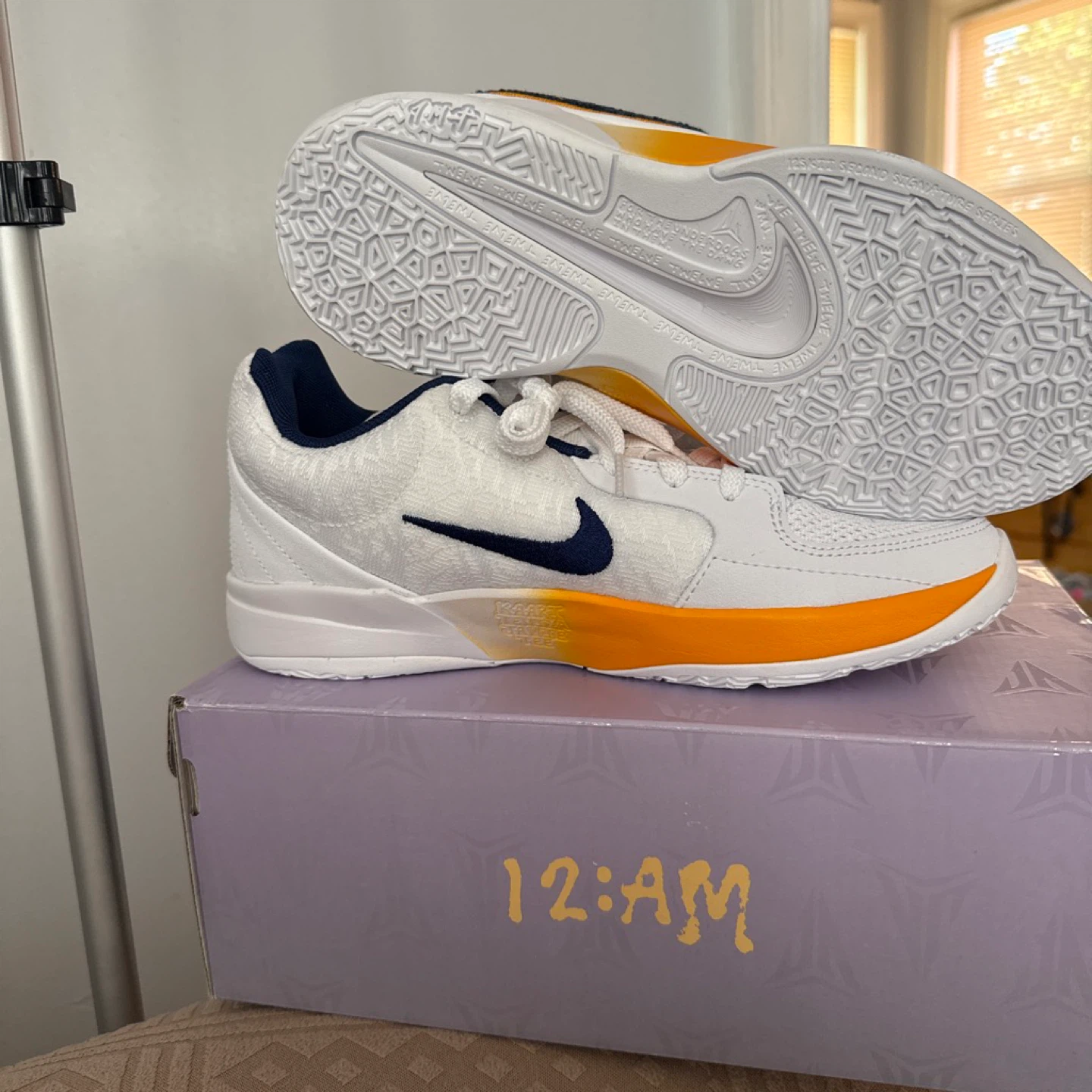 Nike Kobe 6 Protro '12 AM' White Orange Basketball Shoes - photo 2