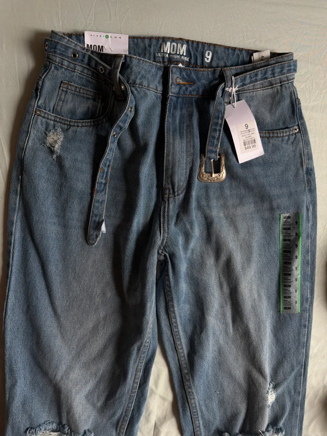 MOM Ultra High Rise Distressed Mom Jeans - photo 2