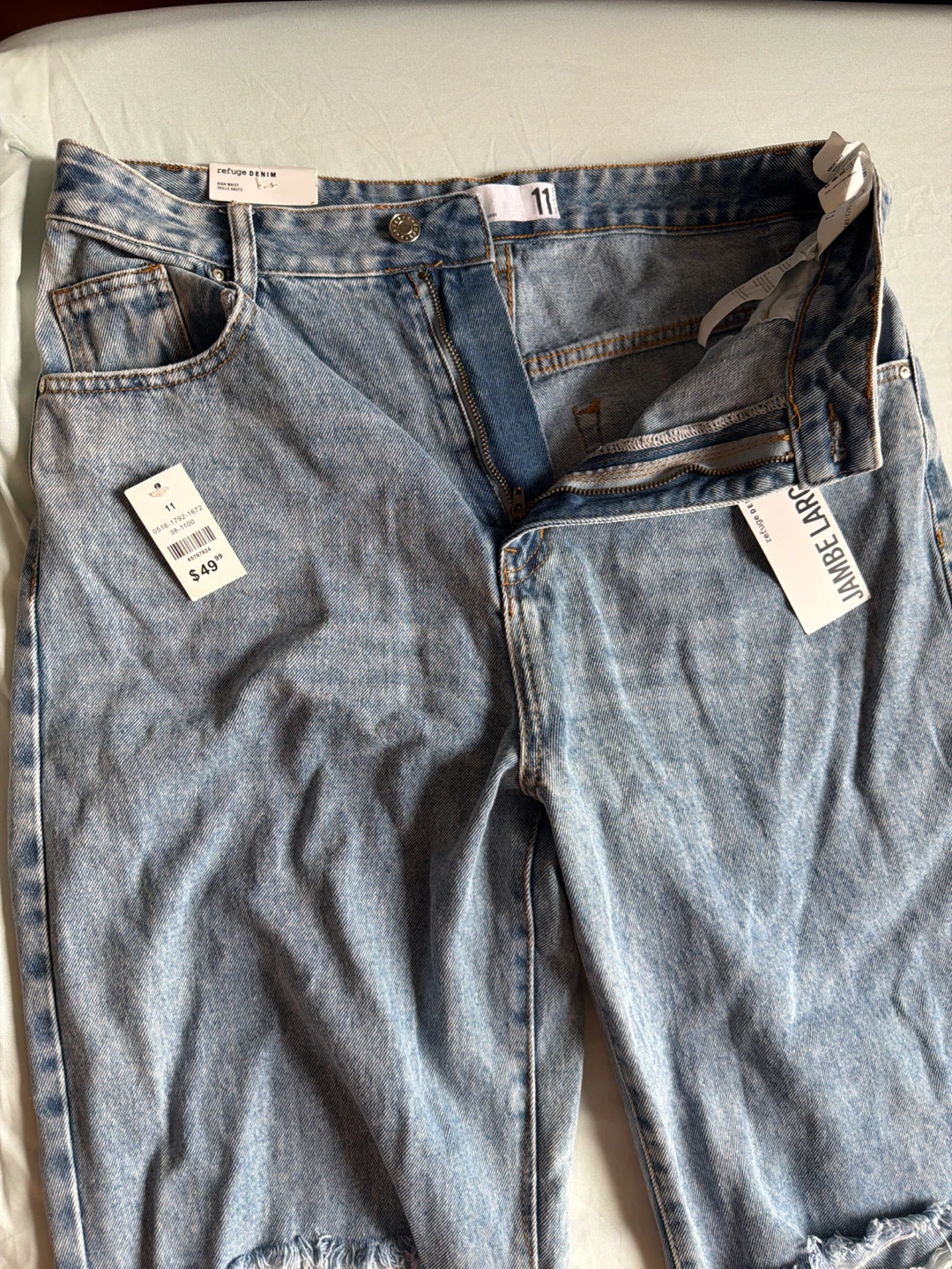 Refuge Denim Wide Leg Jeans Size 11 - photo 2