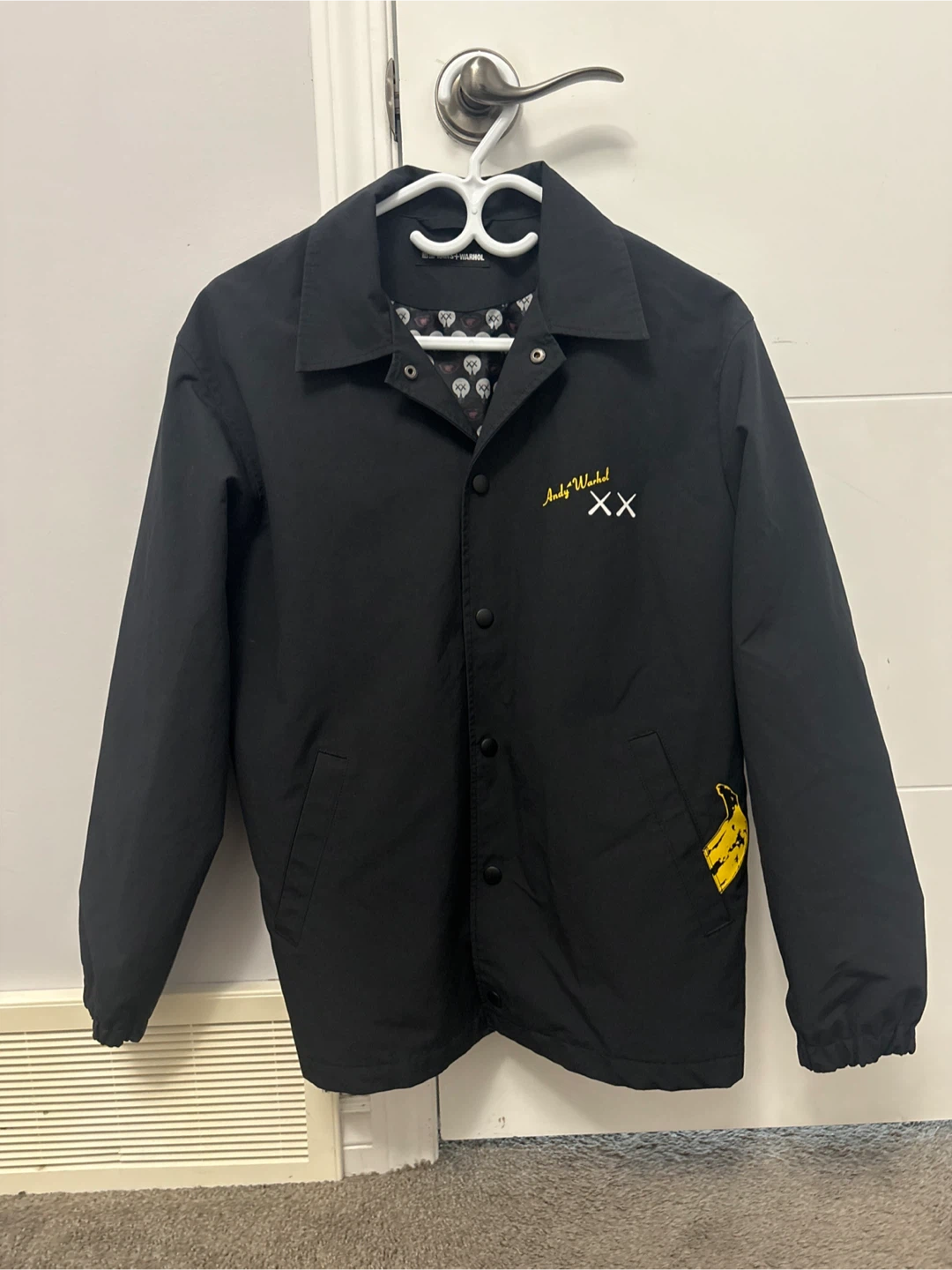 KAWS x Uniqlo Warhol Coach Jacket - Black Size S