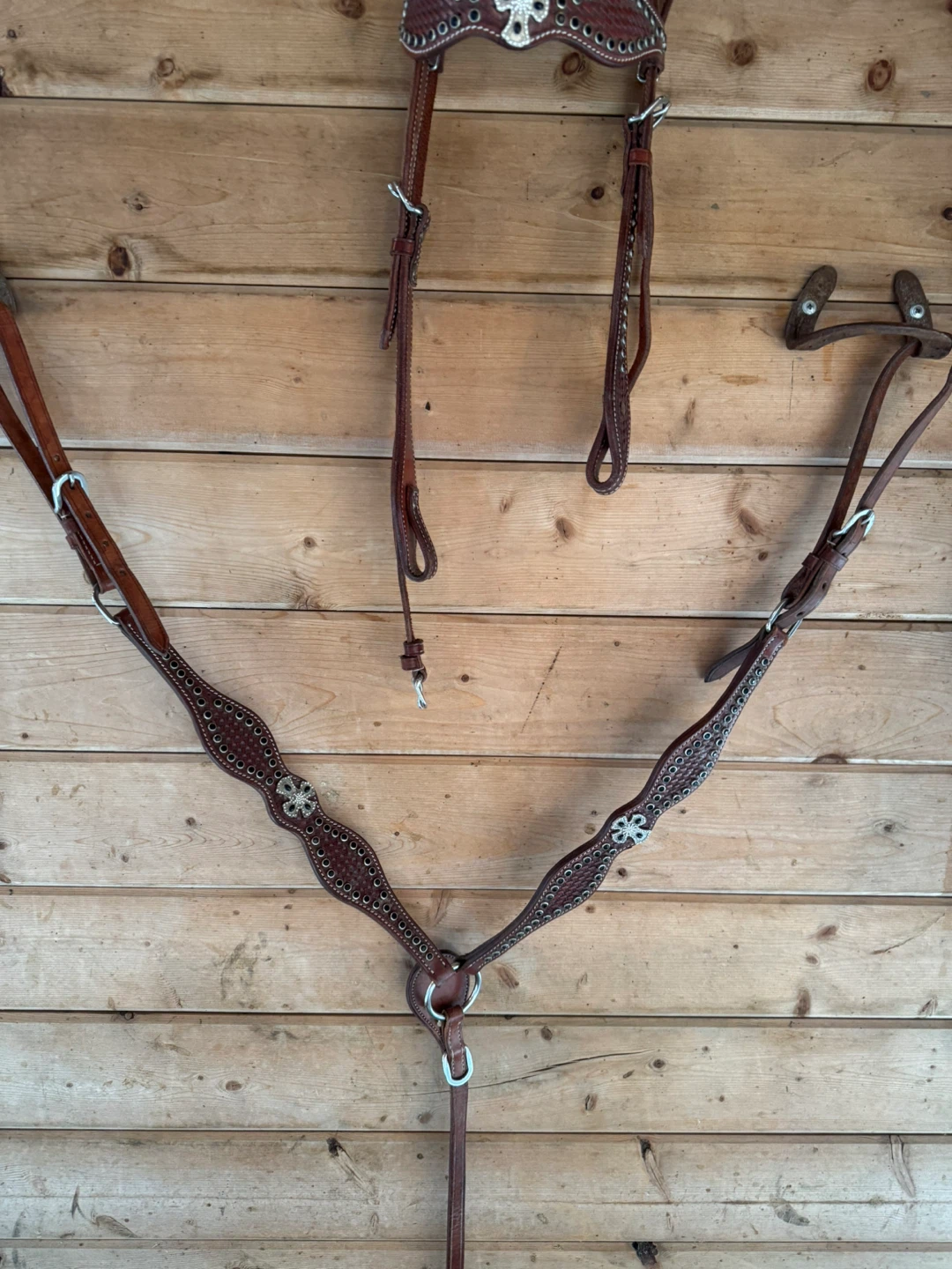 Western Horse Bridle and Breast Collar Set
