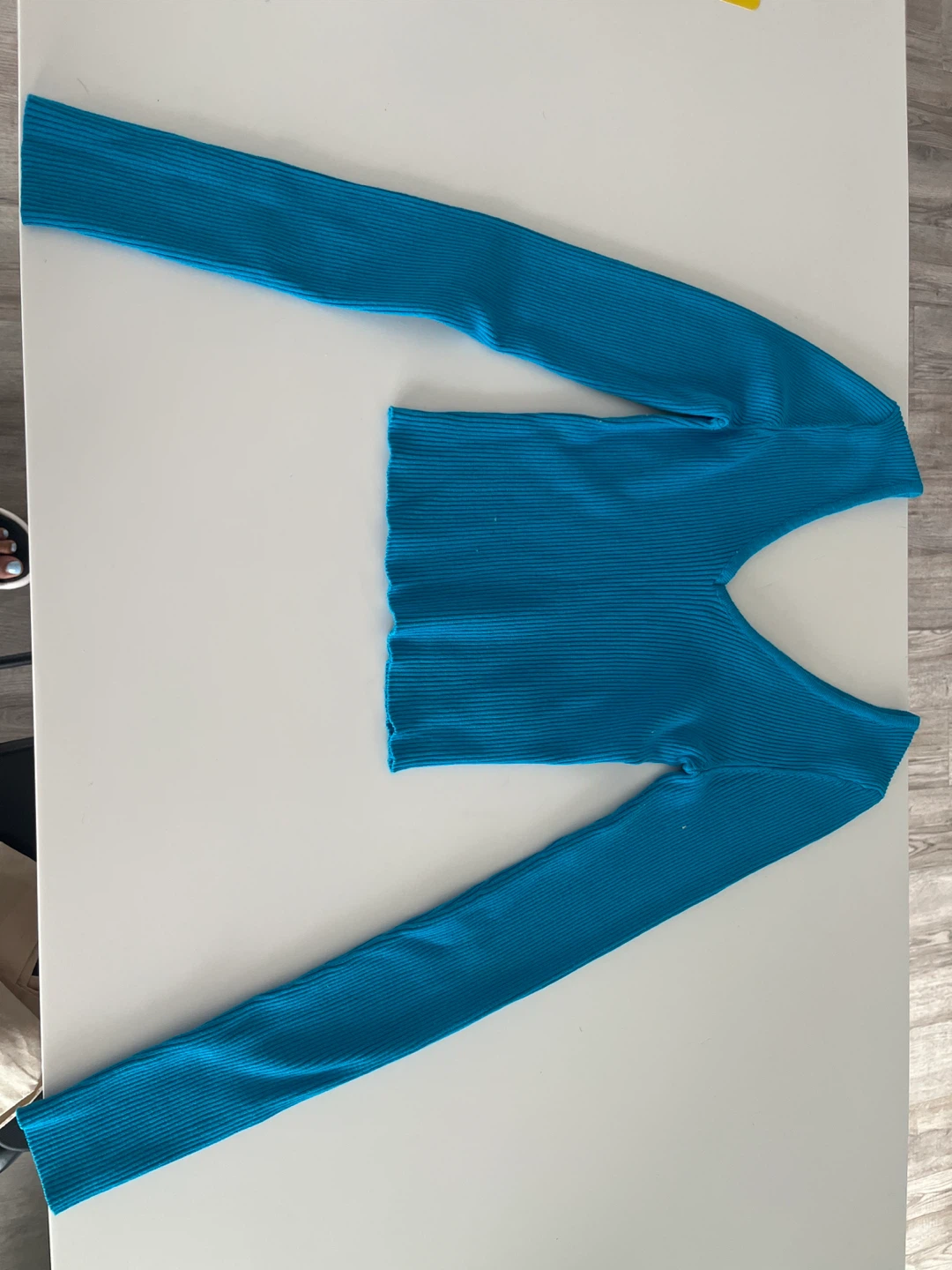 Forever 21 Ribbed Long Sleeve Top - Blue