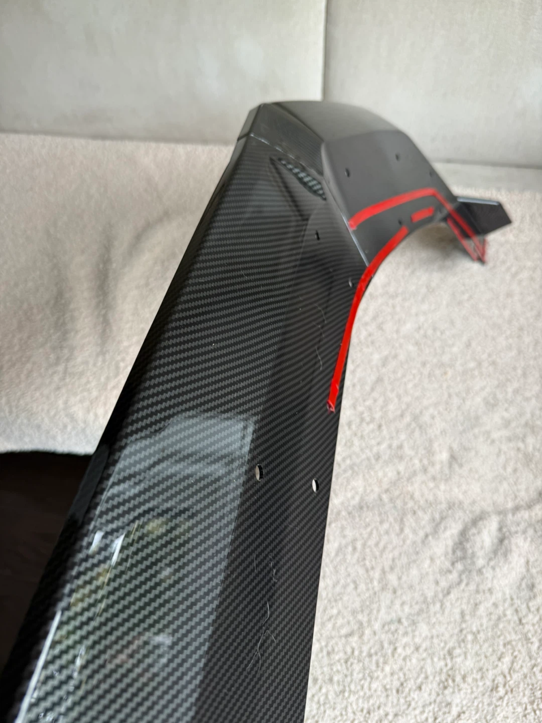 Carbon Fibre Front Bumper Lip Splitter for s650 dark horse - photo 4