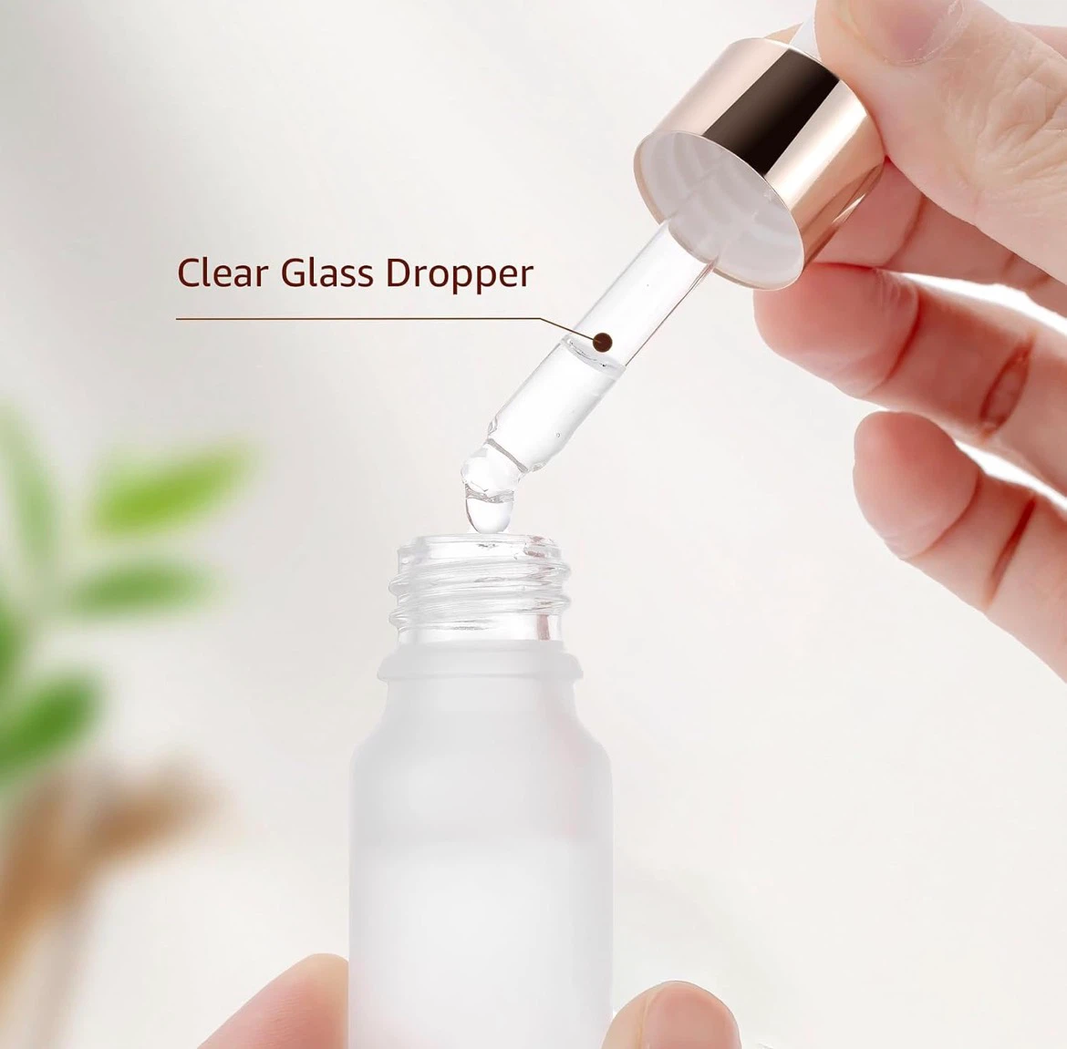 New x4 Frosted Glass Dropper Bottle with Cap great for travel - photo 2