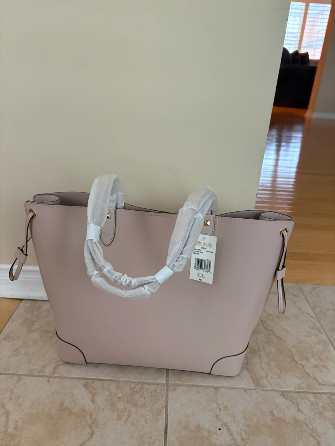 MICHAEL KORS EDITH LG OPEN TOTE - SOFT PINK LEATHER - photo 2