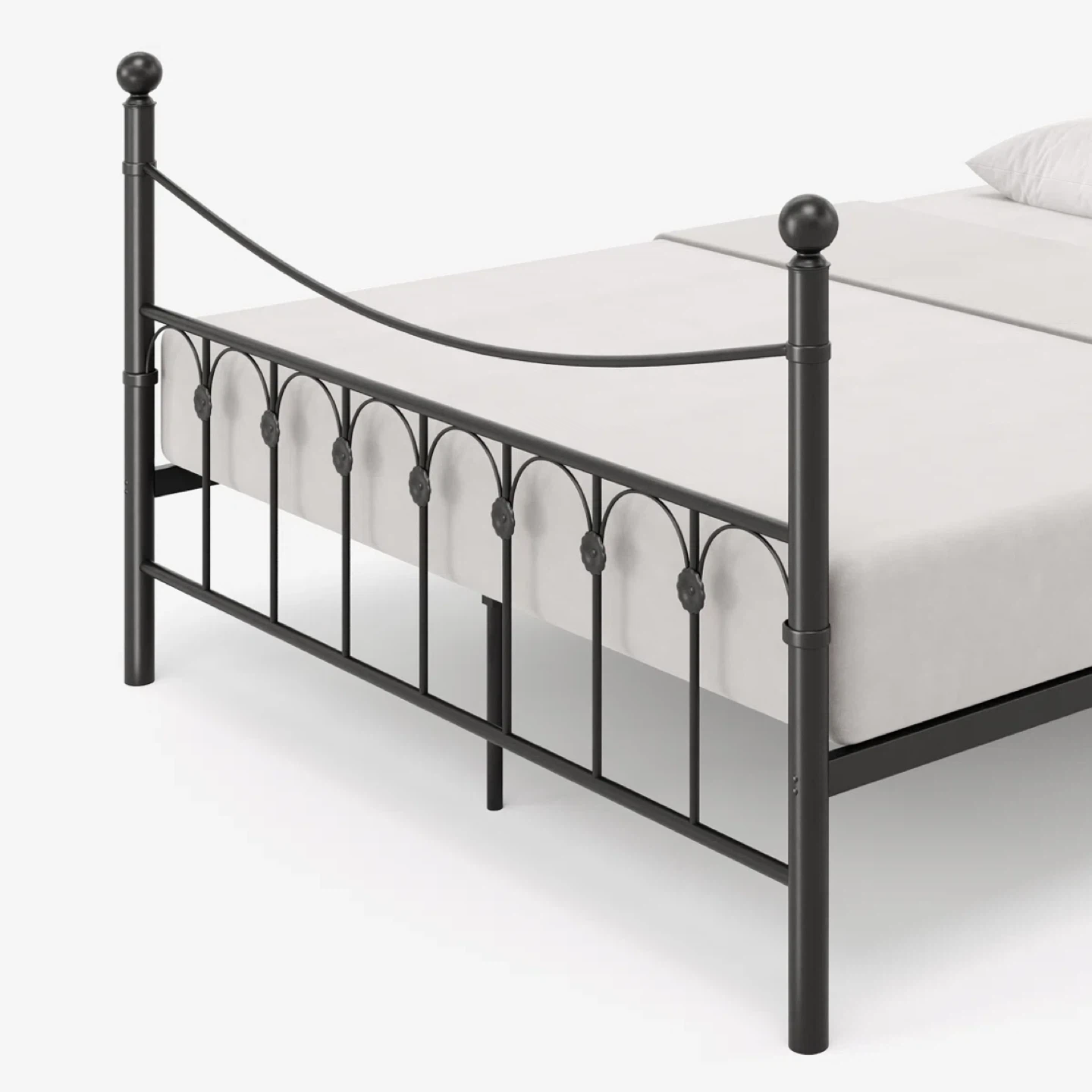 Classic Iron Platform Queen Bed Frame - photo 3
