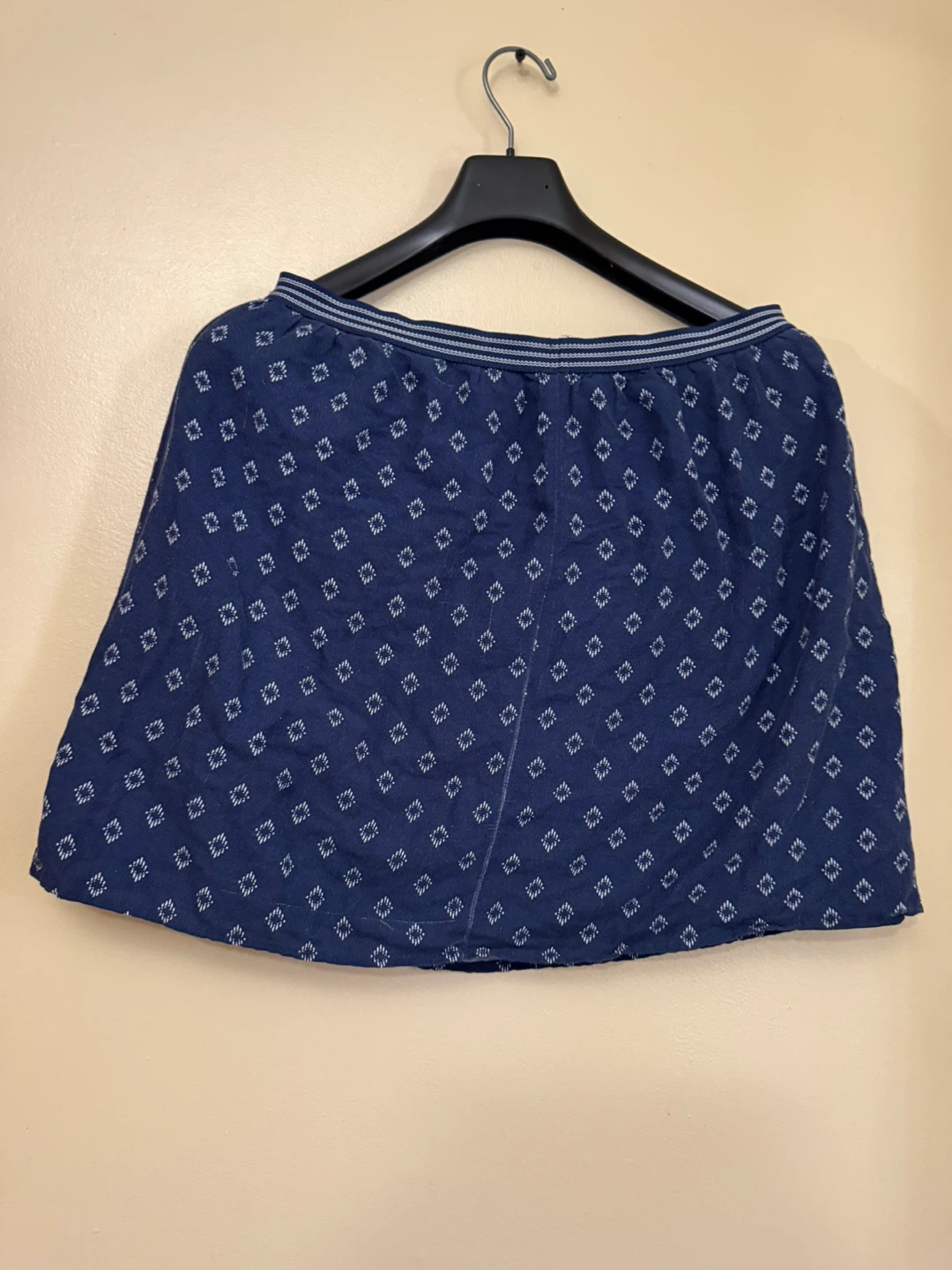 Old Navy Blue with White Diamond Print Skirt Women’s Large - photo 2