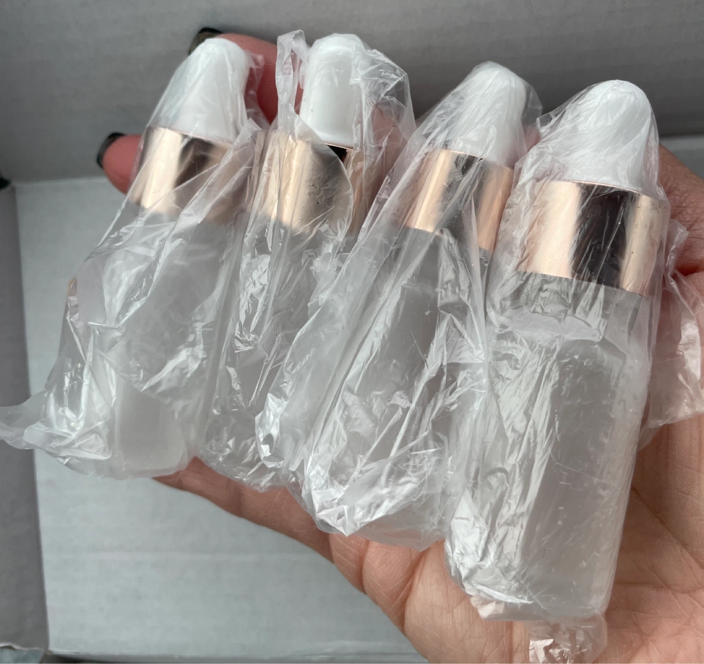 New x4 Frosted Glass Dropper Bottle with Cap great for travel - photo 3