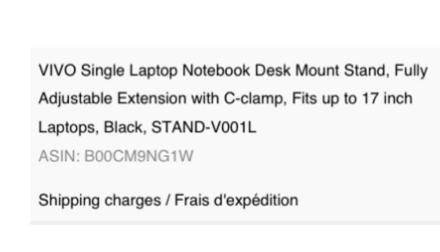 ViVo laptop/ notebook desk mount stand - photo 2