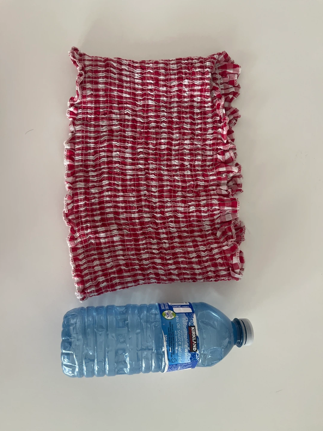 Red and White Gingham Smocked Tube Top - photo 3