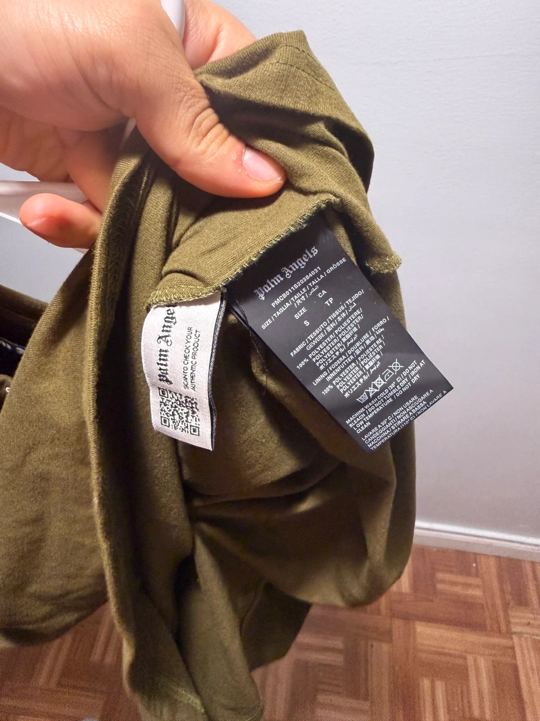 Palm Angels T-Shirt Olive Green - photo 3