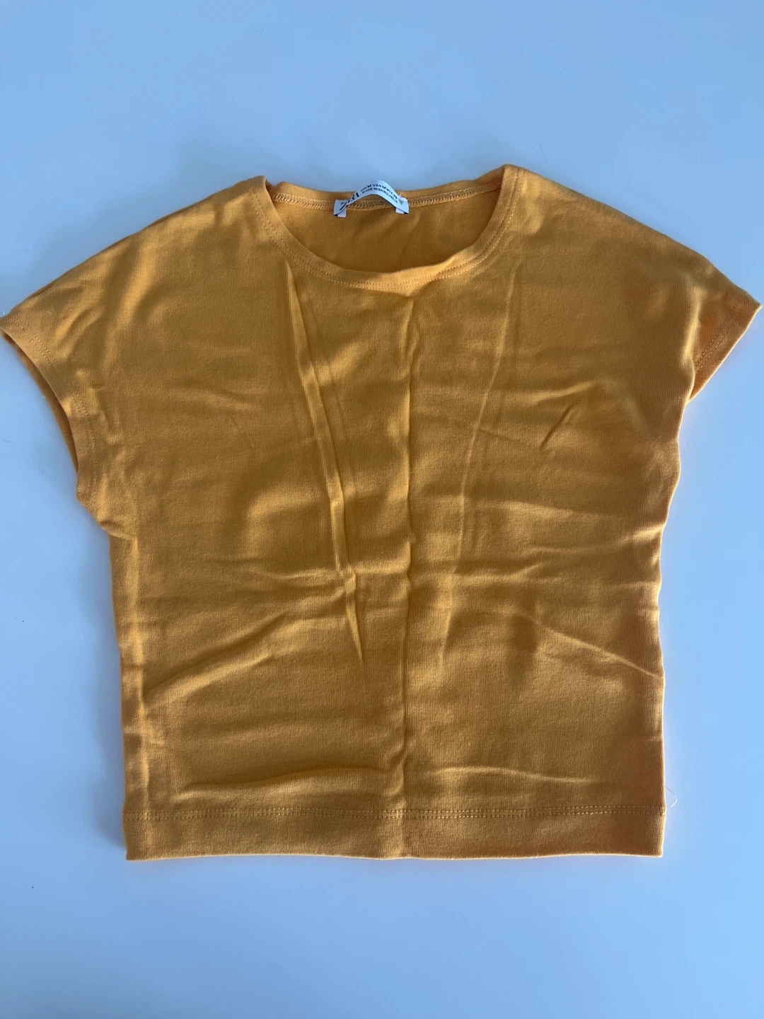 Zara Mustard Yellow Crew Neck T-Shirt - Size M