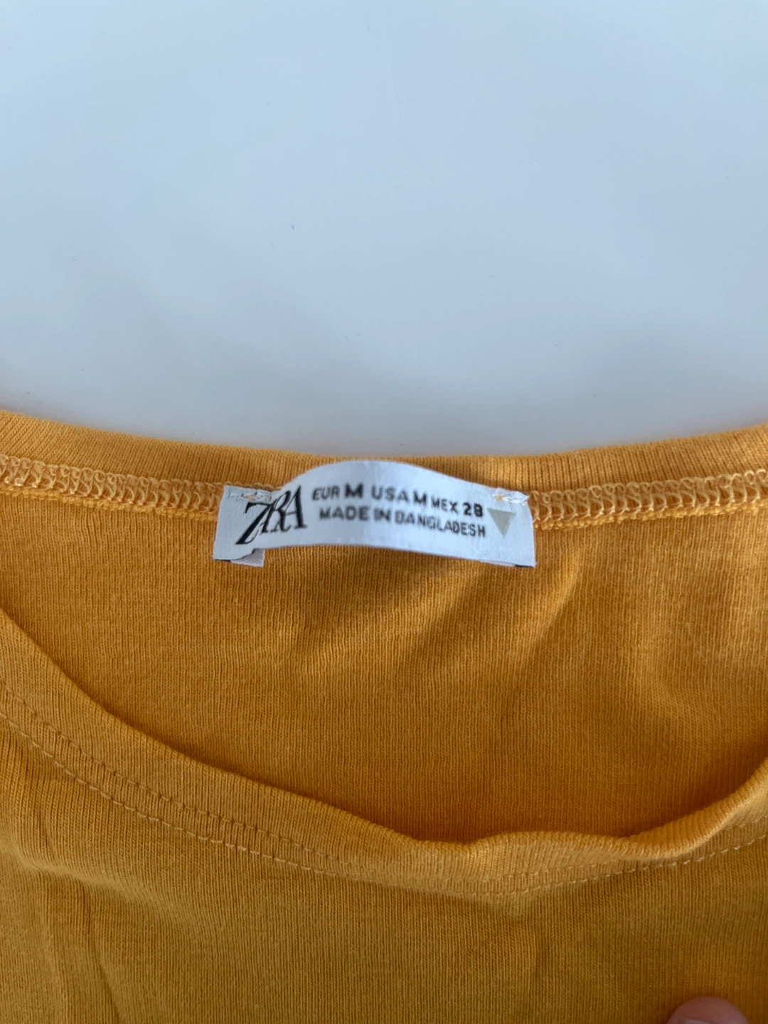 Zara Mustard Yellow Crew Neck T-Shirt - Size M - photo 2