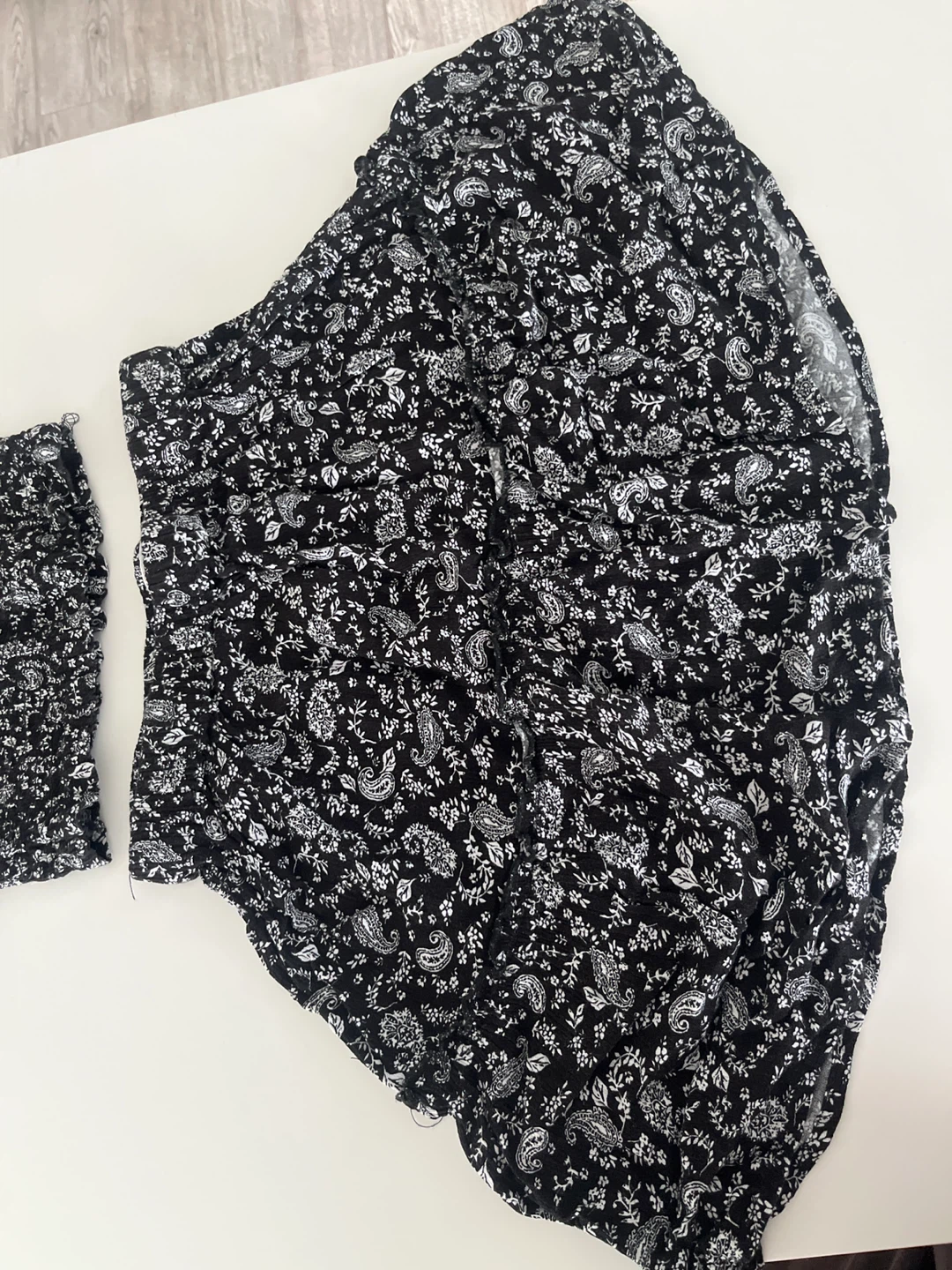 Pink Rose Black Floral Print Two-Piece Set - photo 2