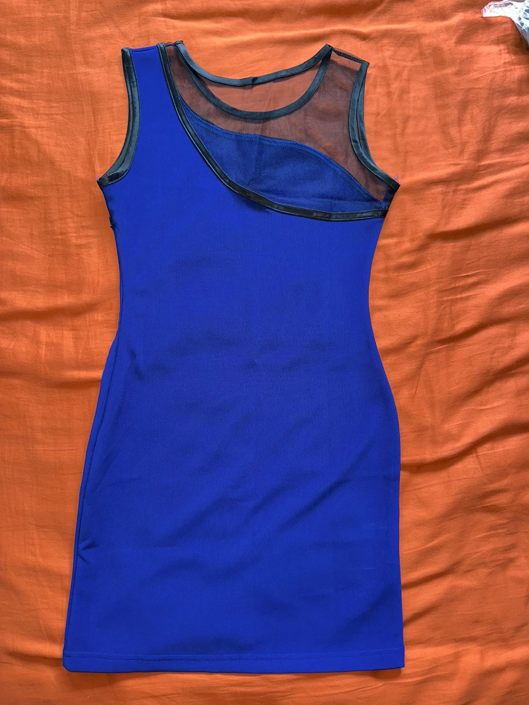 Blue Mesh Detail Dress - photo 2