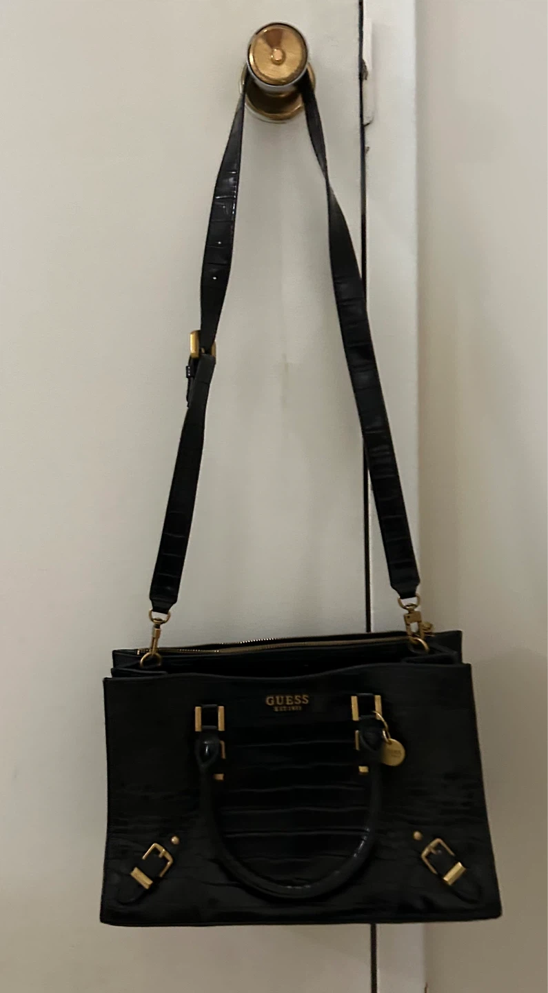 Guess Black Croc Embossed Bag - photo 3