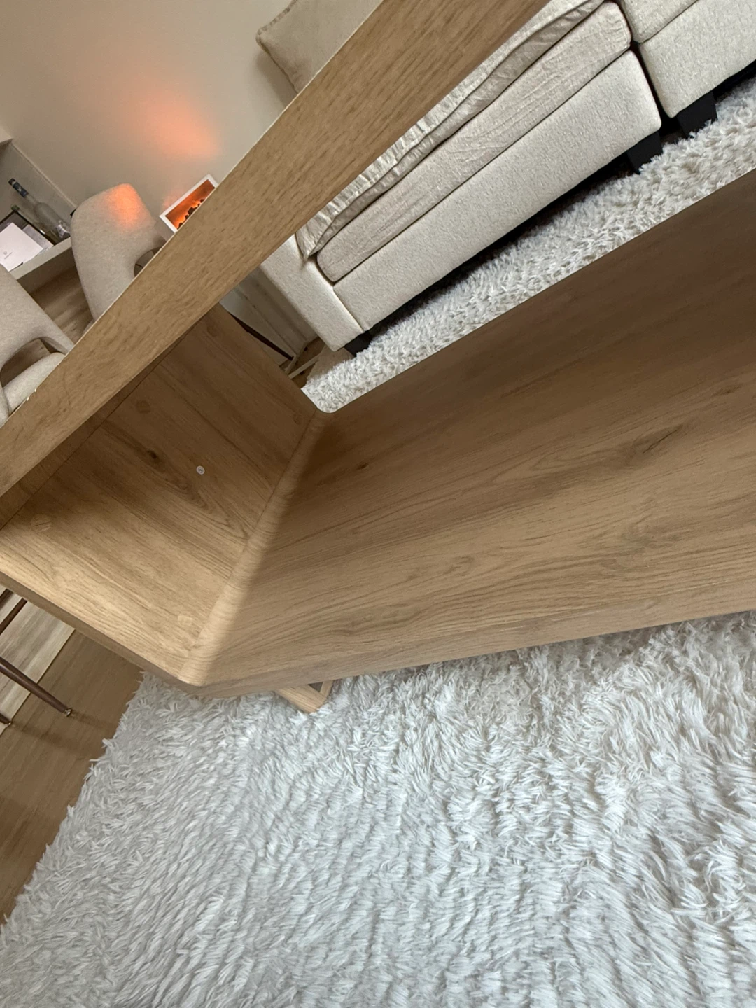 Modern Wood Coffee Table with Shelf - photo 3