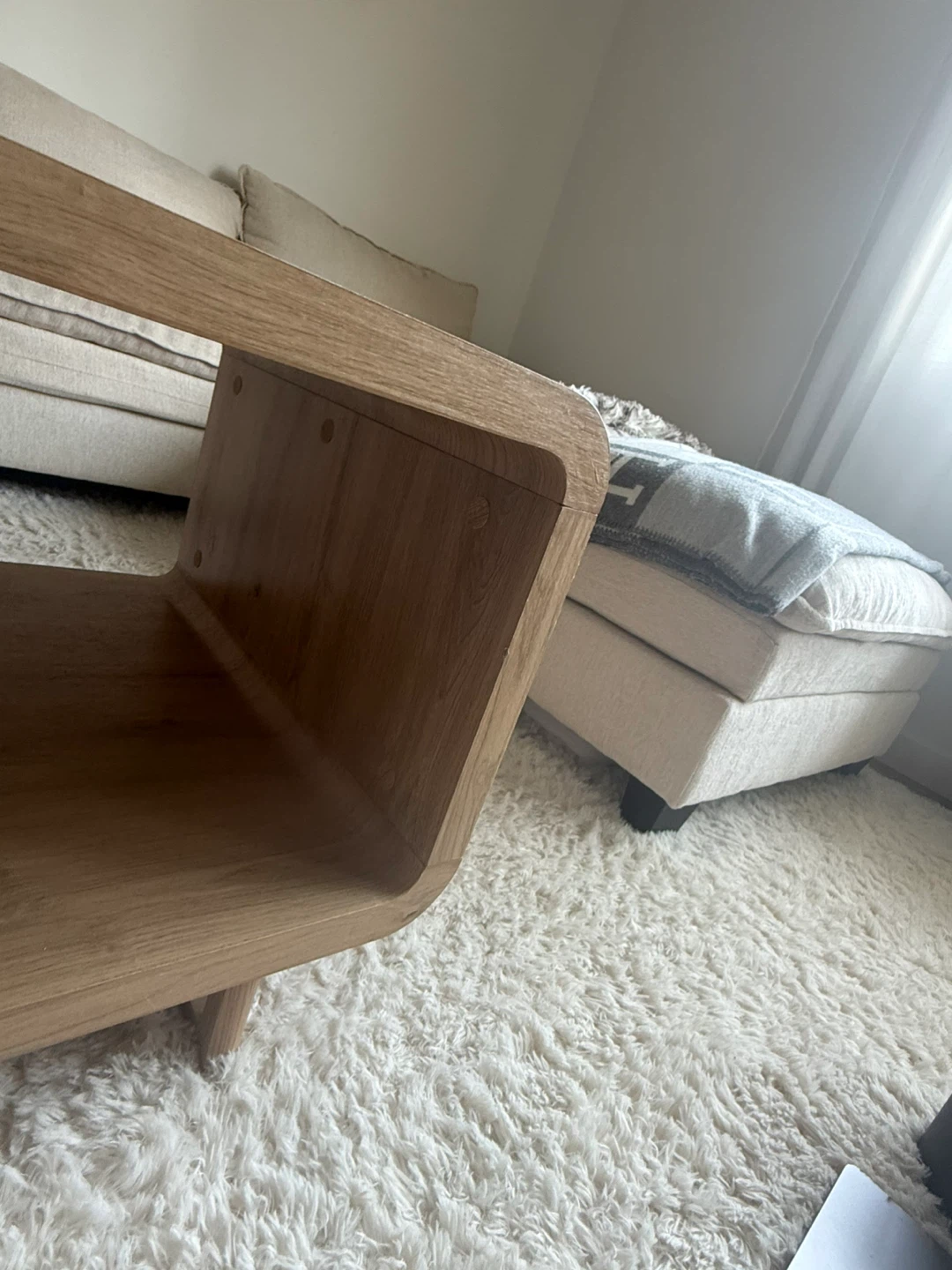 Modern Wood Coffee Table with Shelf - photo 4