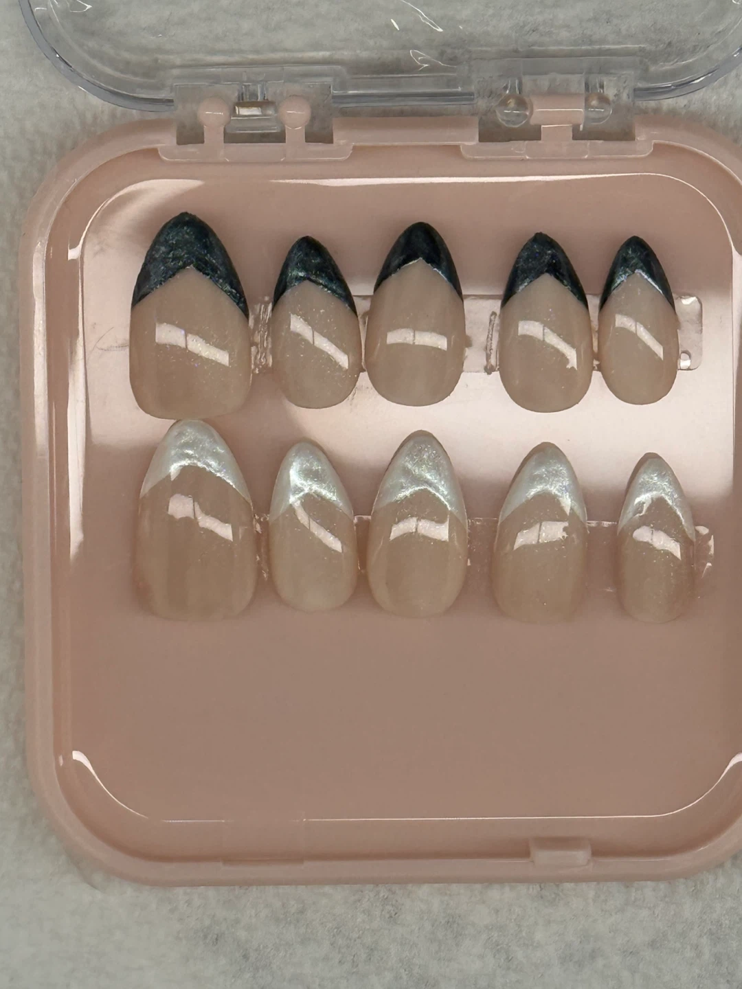 French chrome press on nails - photo 2