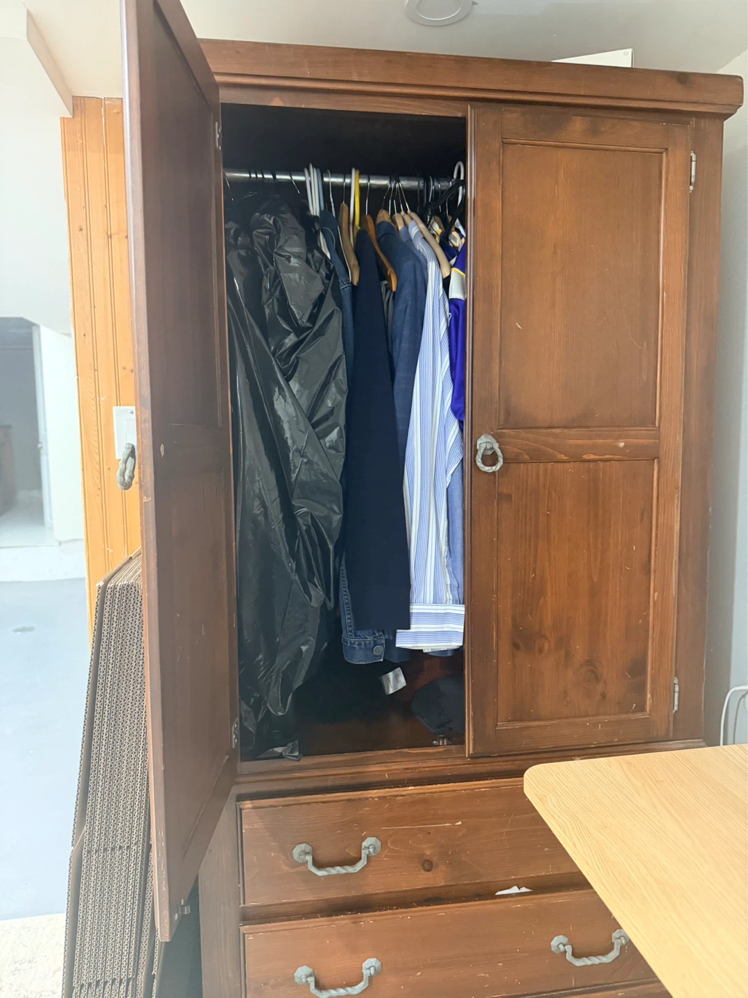 Wooden Armoire with Drawers - photo 2