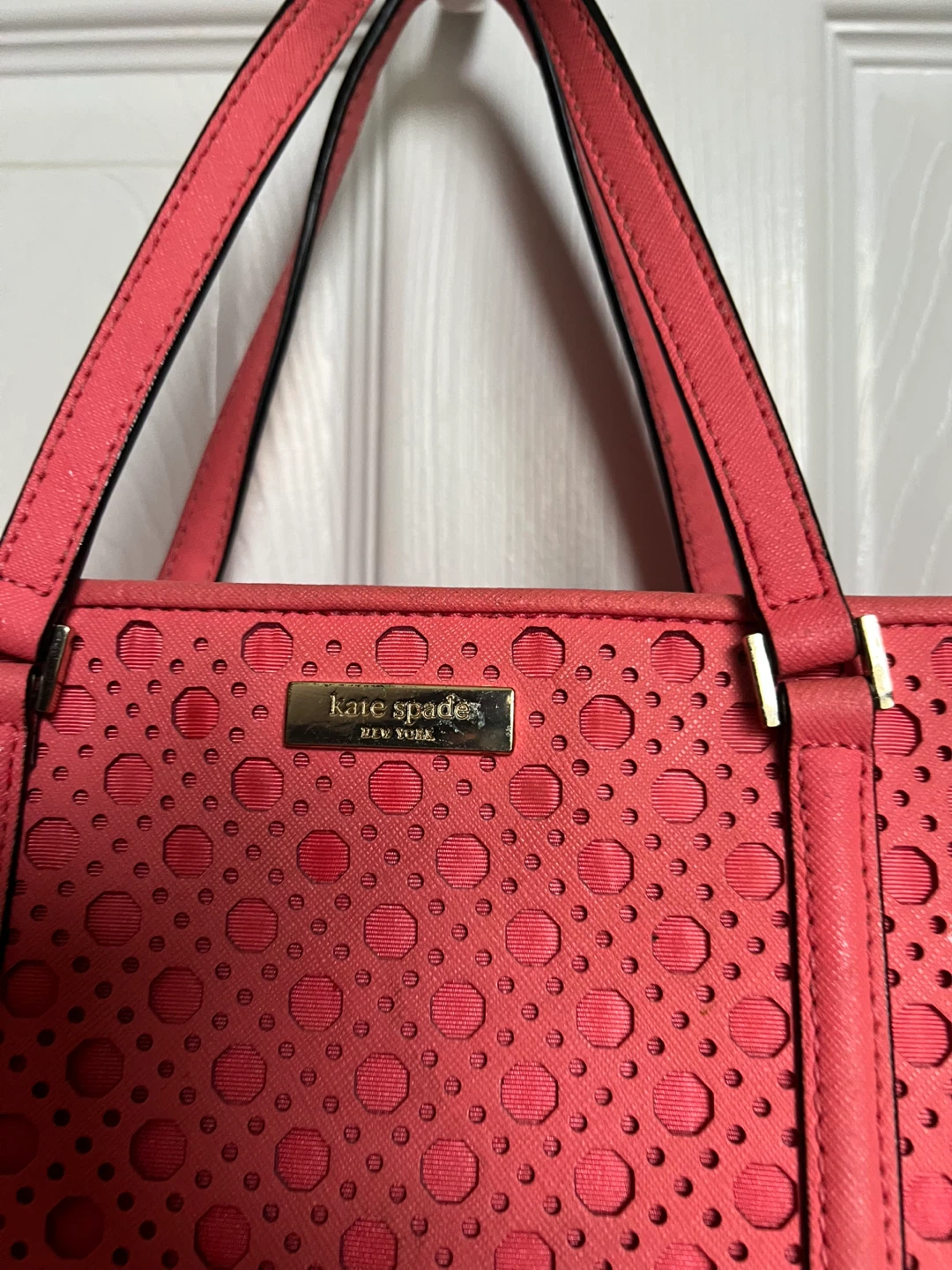 Kate Spade New York Tote Bag - Coral Perforated Leather - photo 2